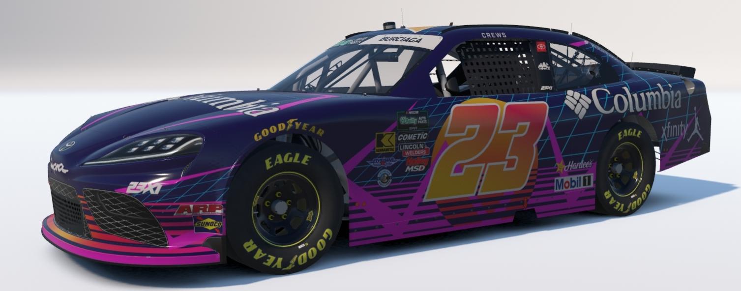 Preview of Brent Crews #23 Columbia Vaporwave Toyota Supra by Seth Burciaga