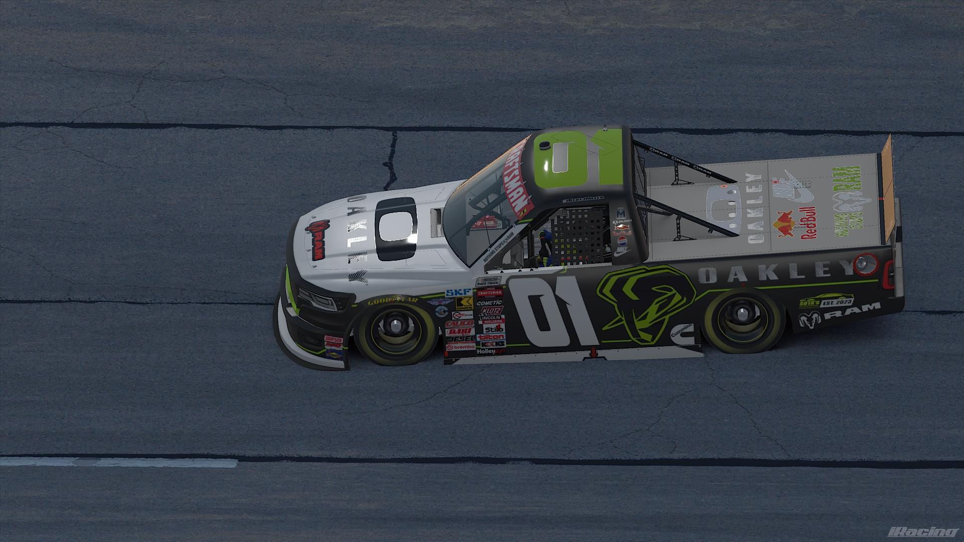 Preview of Myke Miller #01 Dodge Ram White Primary. by Paul S Junior