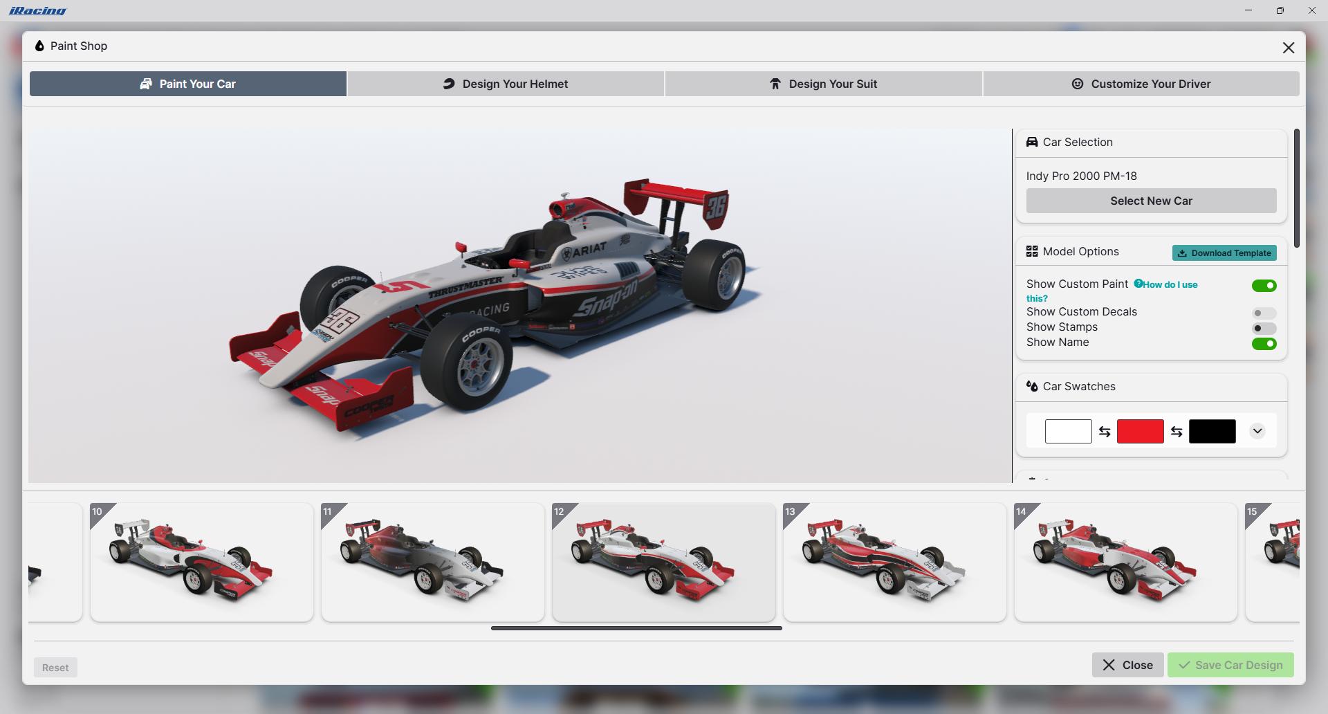 Preview of Snap On Indy Pro With Number by Logan Vera