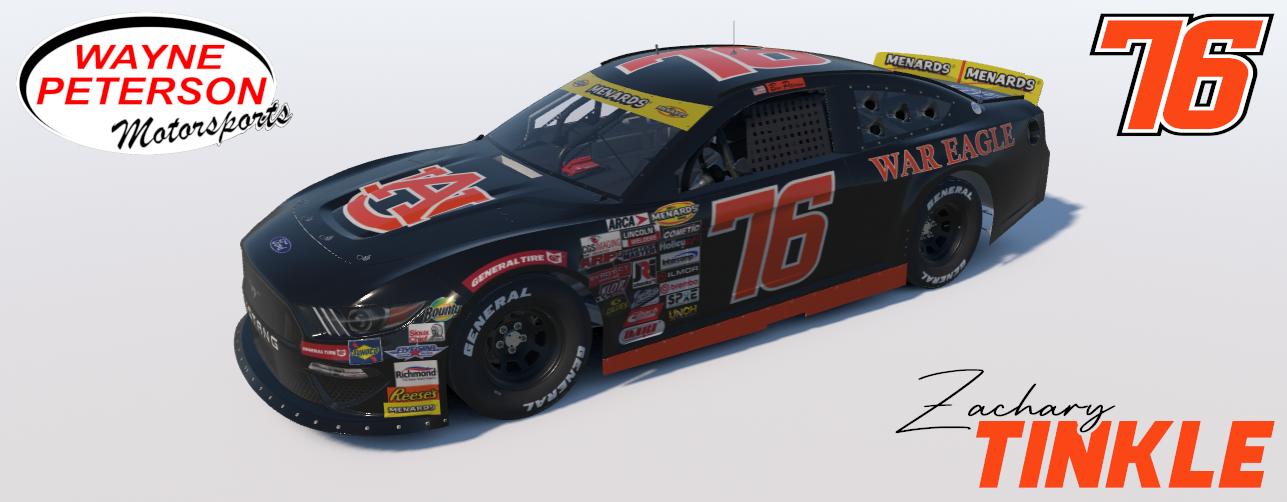 Preview of Fictional 2026 Ben Peterson / Wayne Peterson Motorsports #76 Auburn University concept by Zachary Tinkle