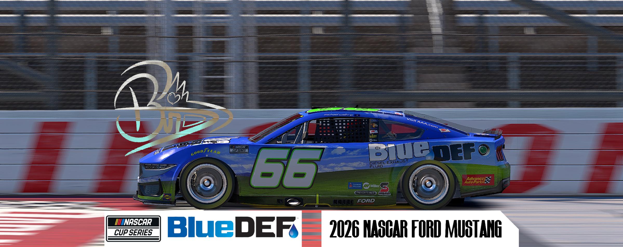 Preview of SIM STAMP 2014 Michael Waltrip Blue DEF Ford by Dominic Barbagallo