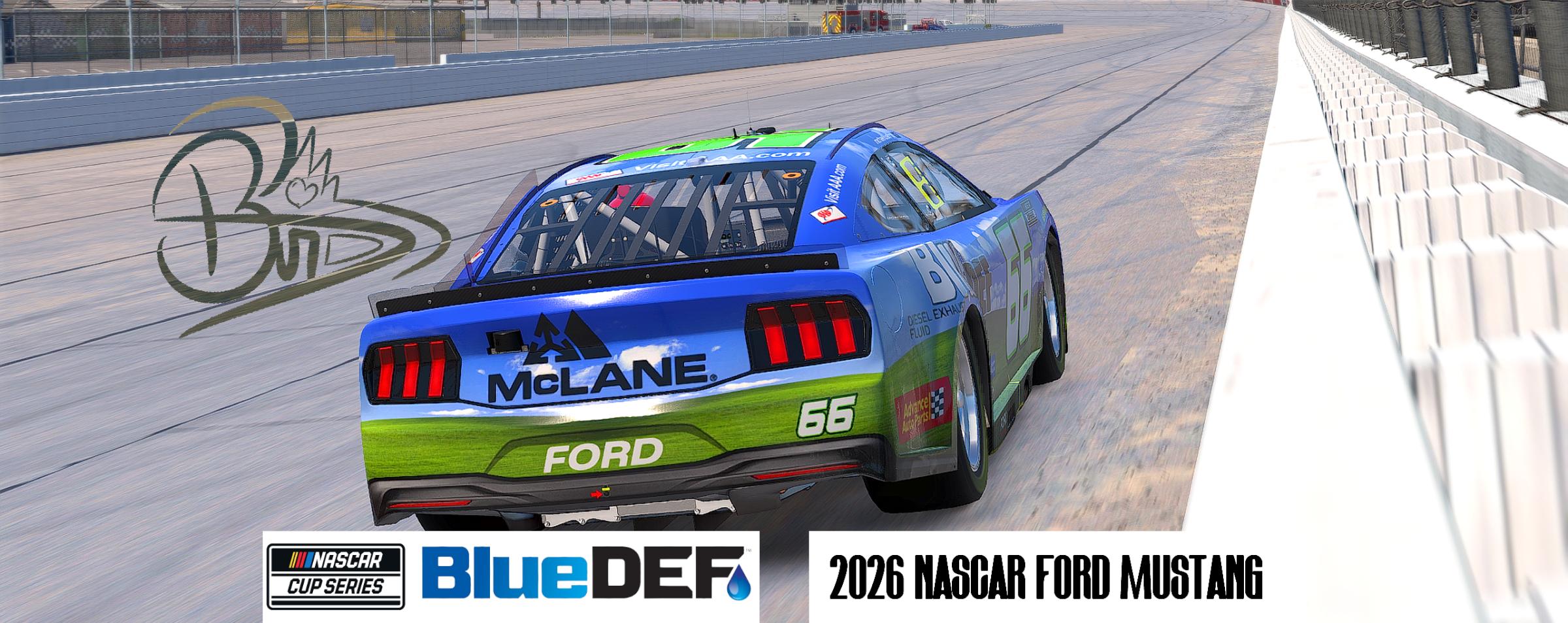 Preview of SIM STAMP 2014 Michael Waltrip Blue DEF Ford by Dominic Barbagallo