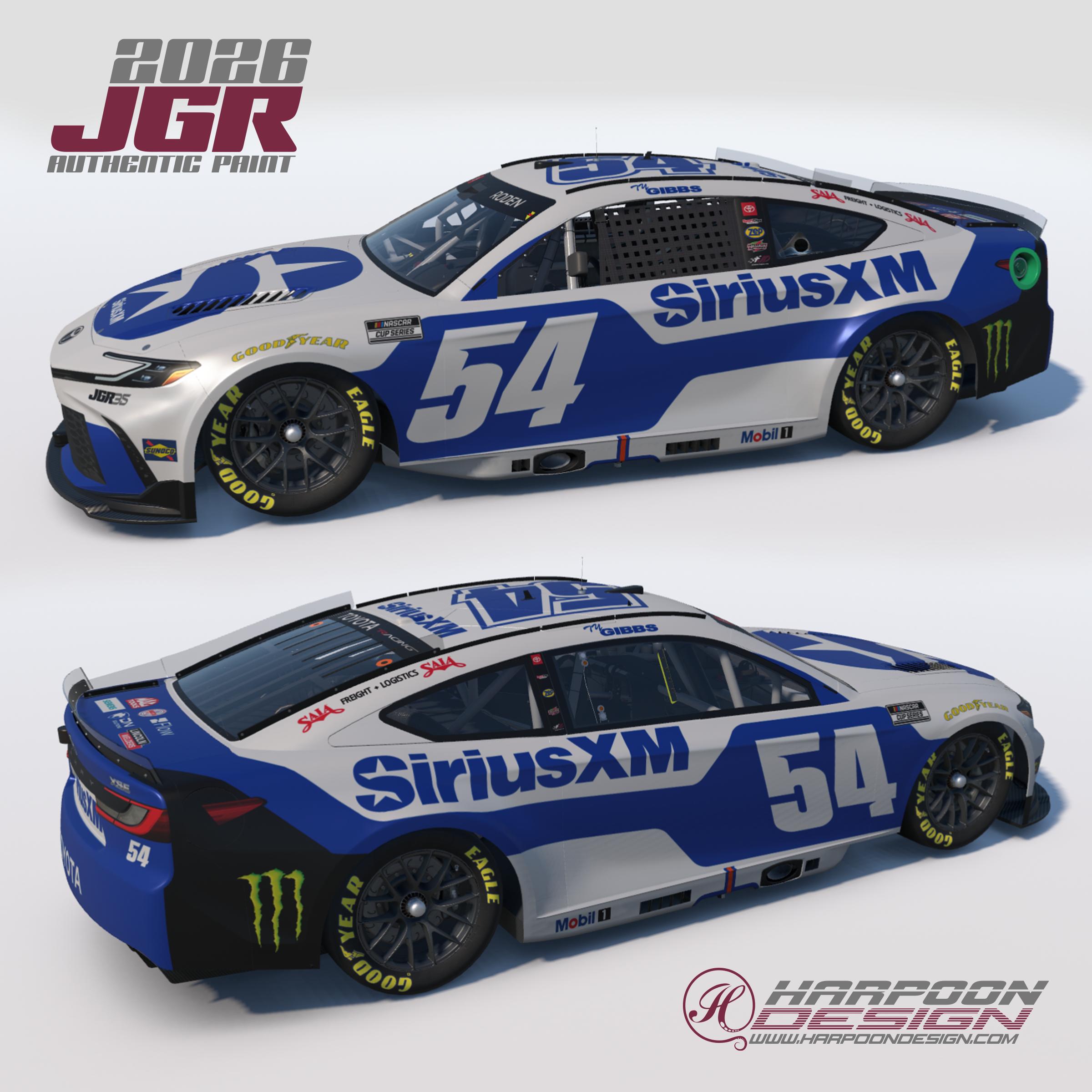 Preview of 2026 Ty Gibbs SiriusXM Toyota Camry by Brantley Roden