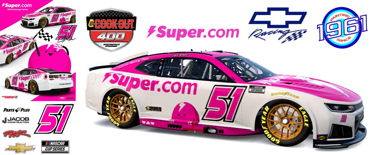 Preview of 2026 RWR # 51 Cody Ware / Super.com Chevrolet Camaro ZL1 at Martinsville.  by Micael Hagstrom