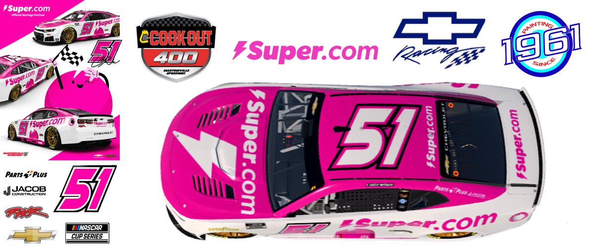 Preview of 2026 RWR # 51 Cody Ware / Super.com Chevrolet Camaro ZL1 at Martinsville.  by Micael Hagstrom