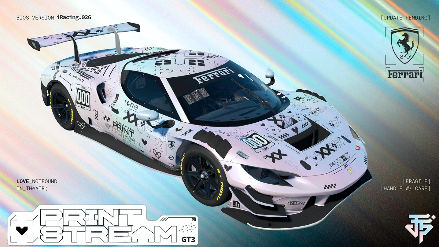 Preview of Ferrari 296 GT3 Print Stream by Mabus T.