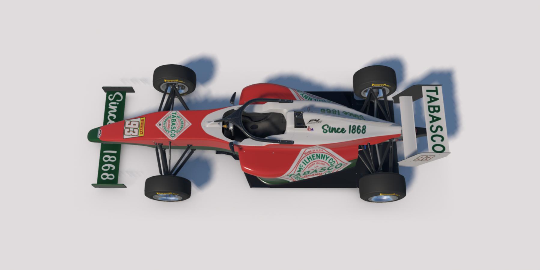 Tabasco livery for FIA F4 by Clyde S. - Trading Paints
