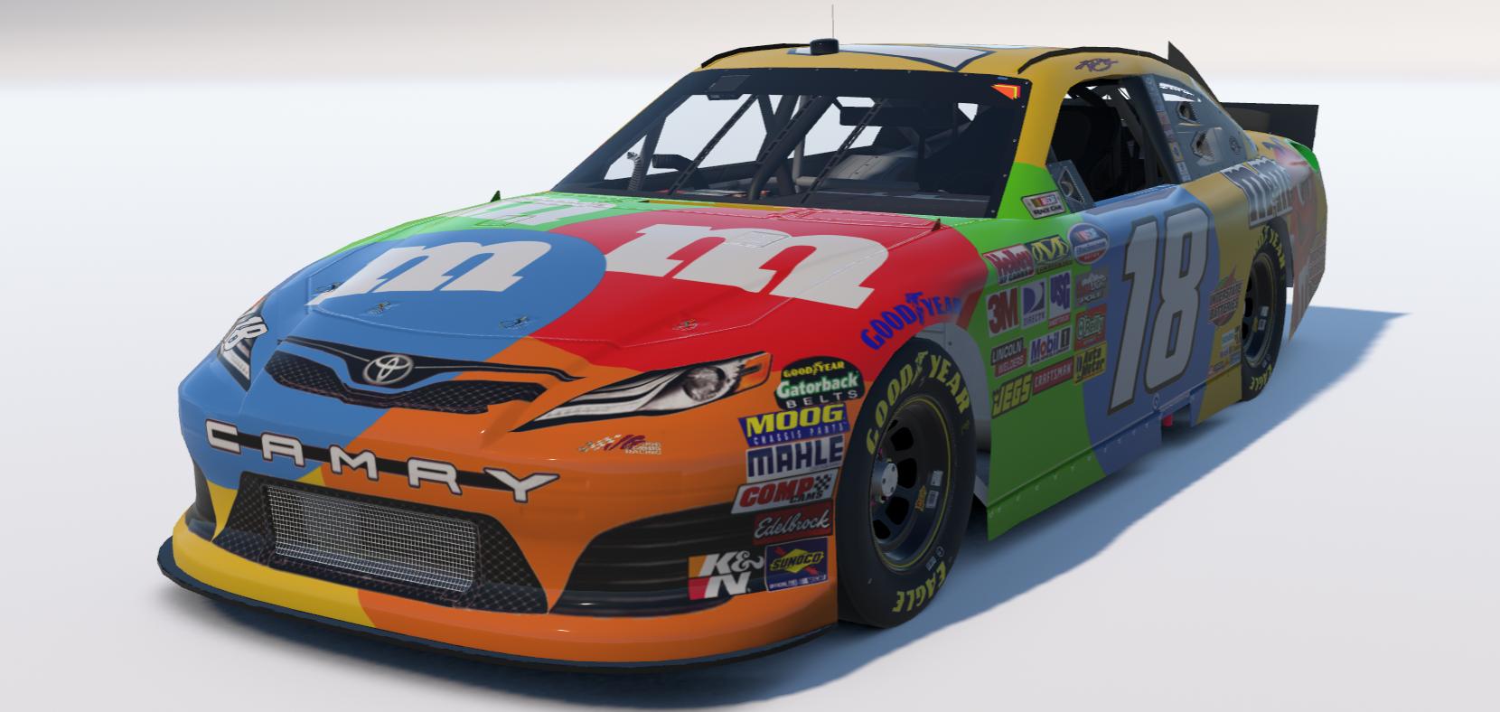 Preview of Kyle Busch 2017 M&Ms COT Toyota Camry Custom Number by Logan Martini