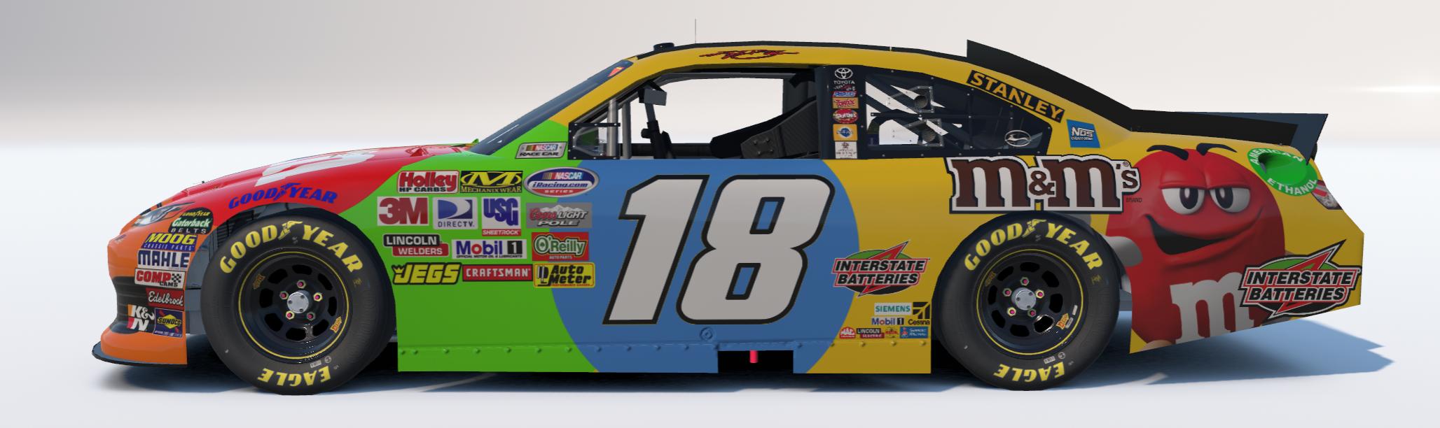 Preview of Kyle Busch 2017 M&Ms COT Toyota Camry Custom Number by Logan Martini
