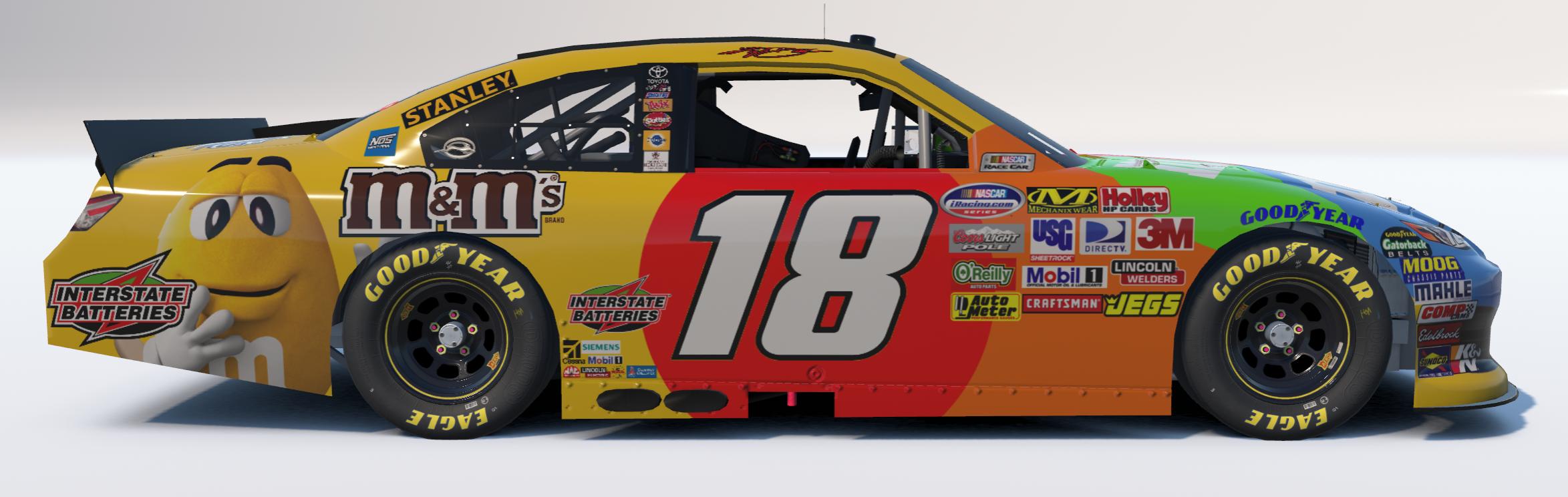 Preview of Kyle Busch 2017 M&Ms COT Toyota Camry Custom Number by Logan Martini