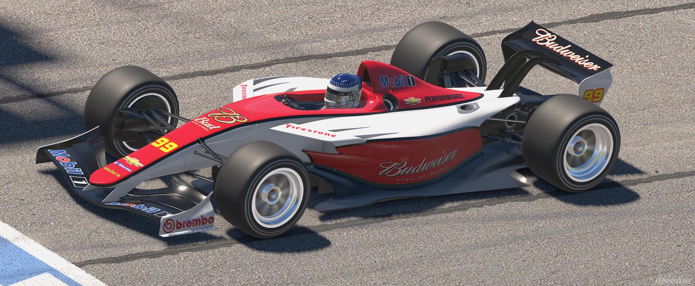 Preview of Dallara IR01 Budweiser iRacing# by Ryan Edwards
