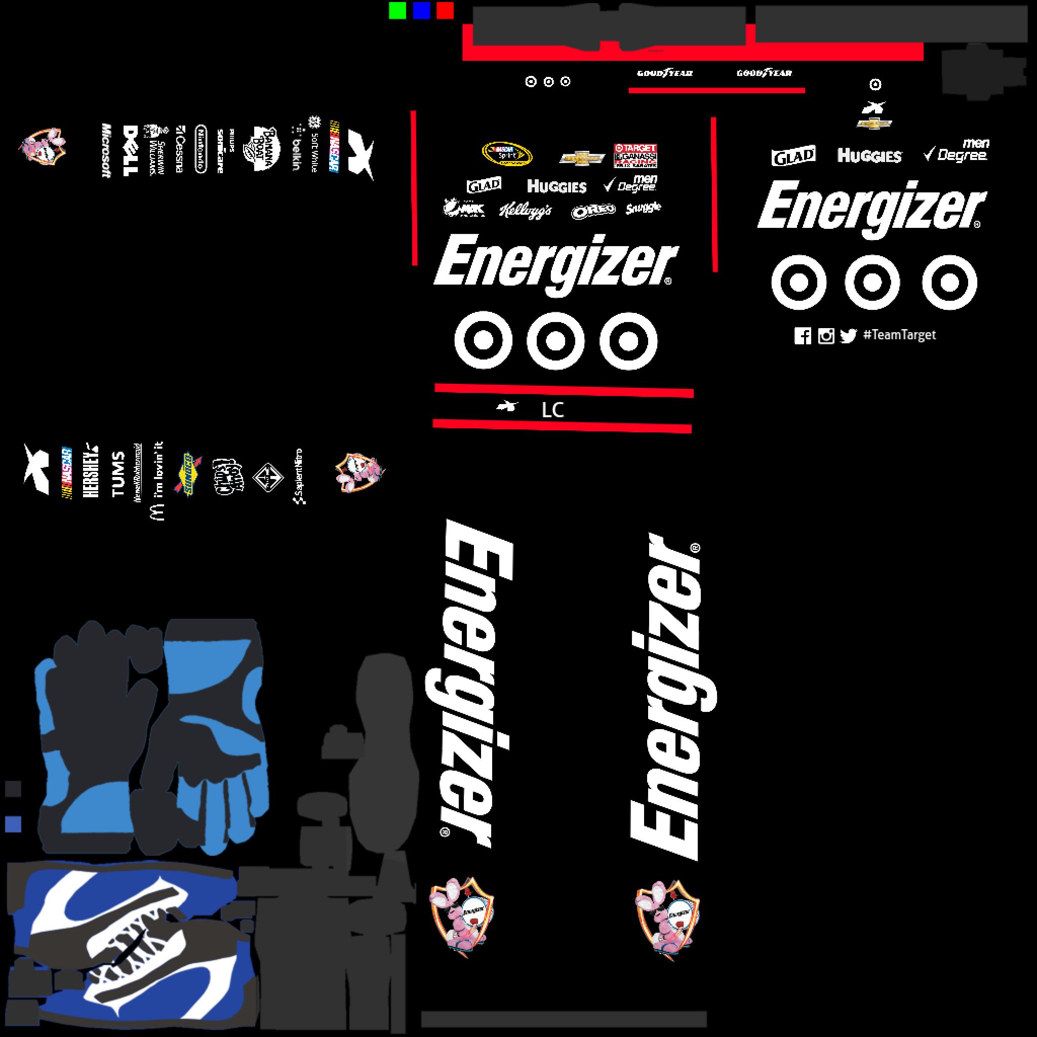 Preview of Landon Cassill 2014 Fictional Energizer / Target 2014 Auto Club 400 firesuit  by Brenden Broberg