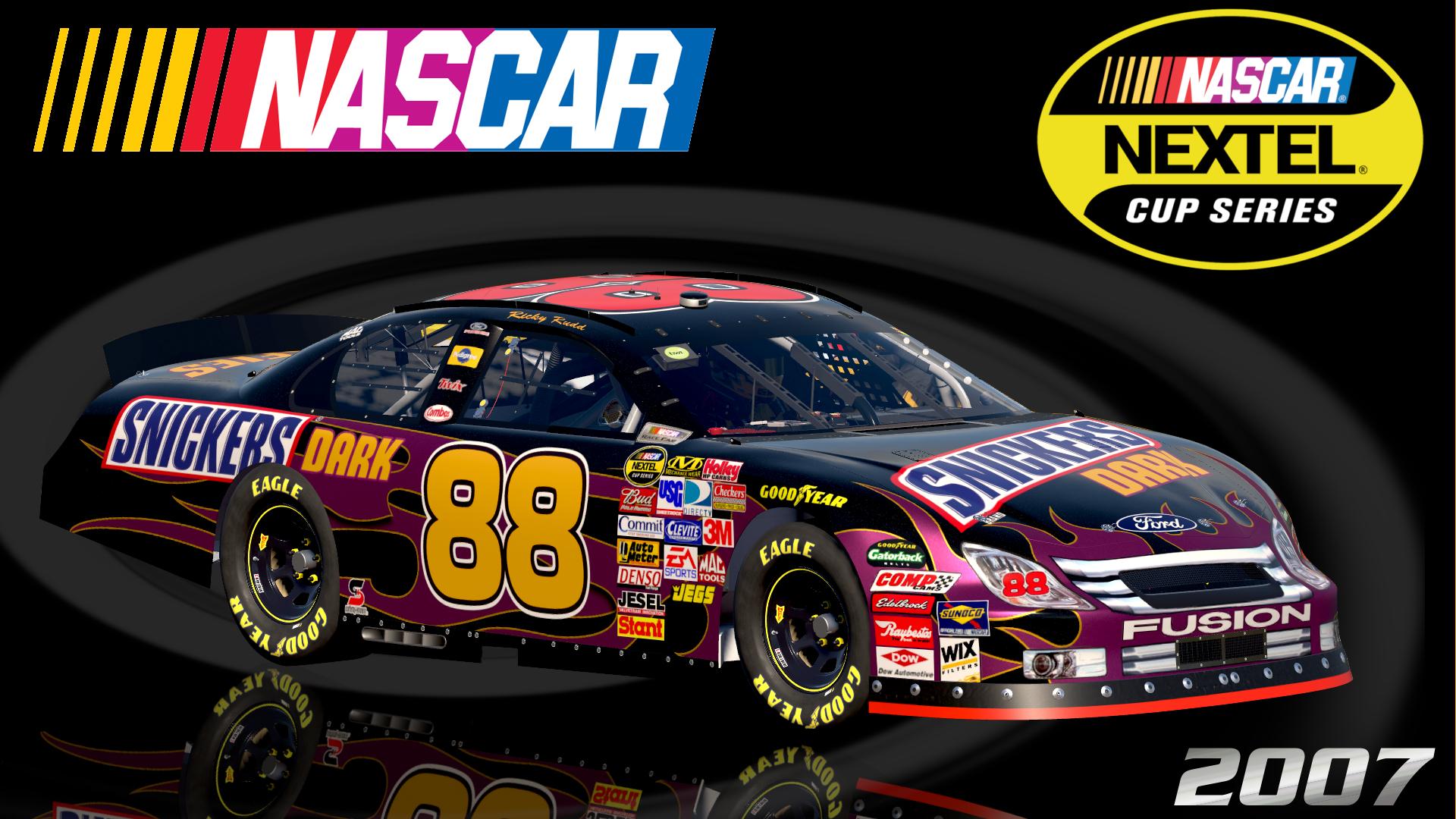 Preview of #88 Ricky Rudd 2007 Snickers Dark Ford Fusion Sim Stamped Number by Christian Budd