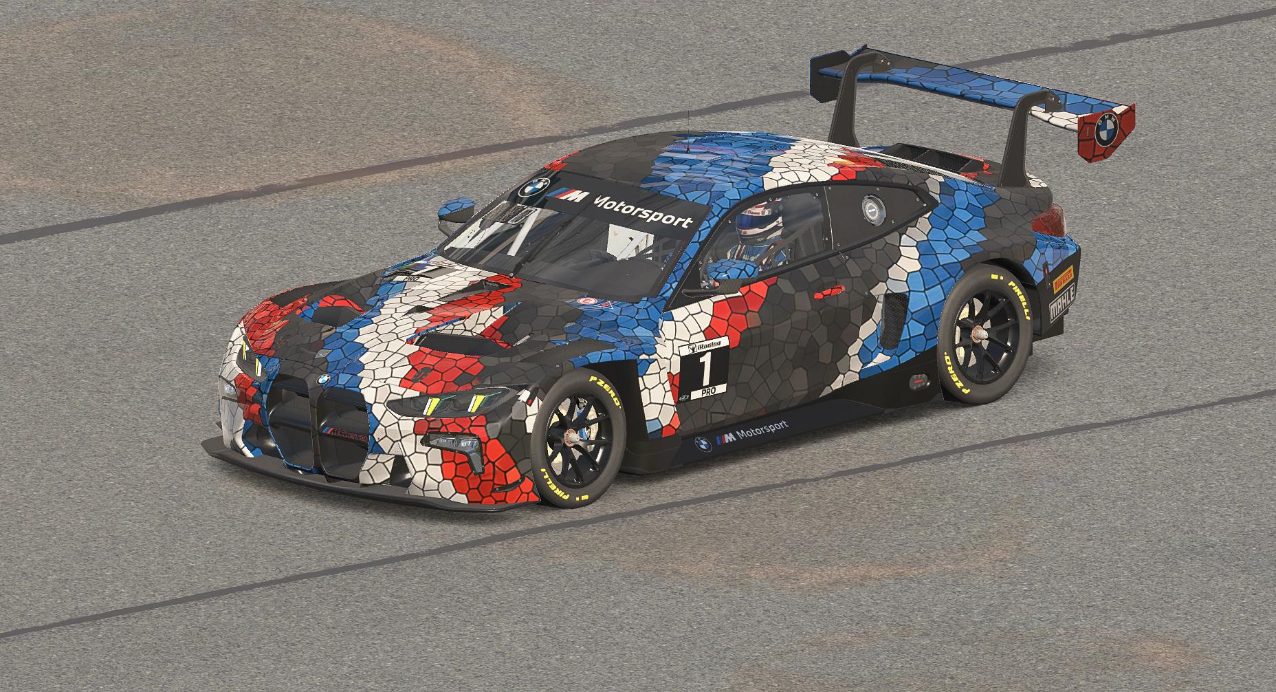 Preview of Mosaique BMW Motorsport colours BMW M4 GT3 by Mike Riedner