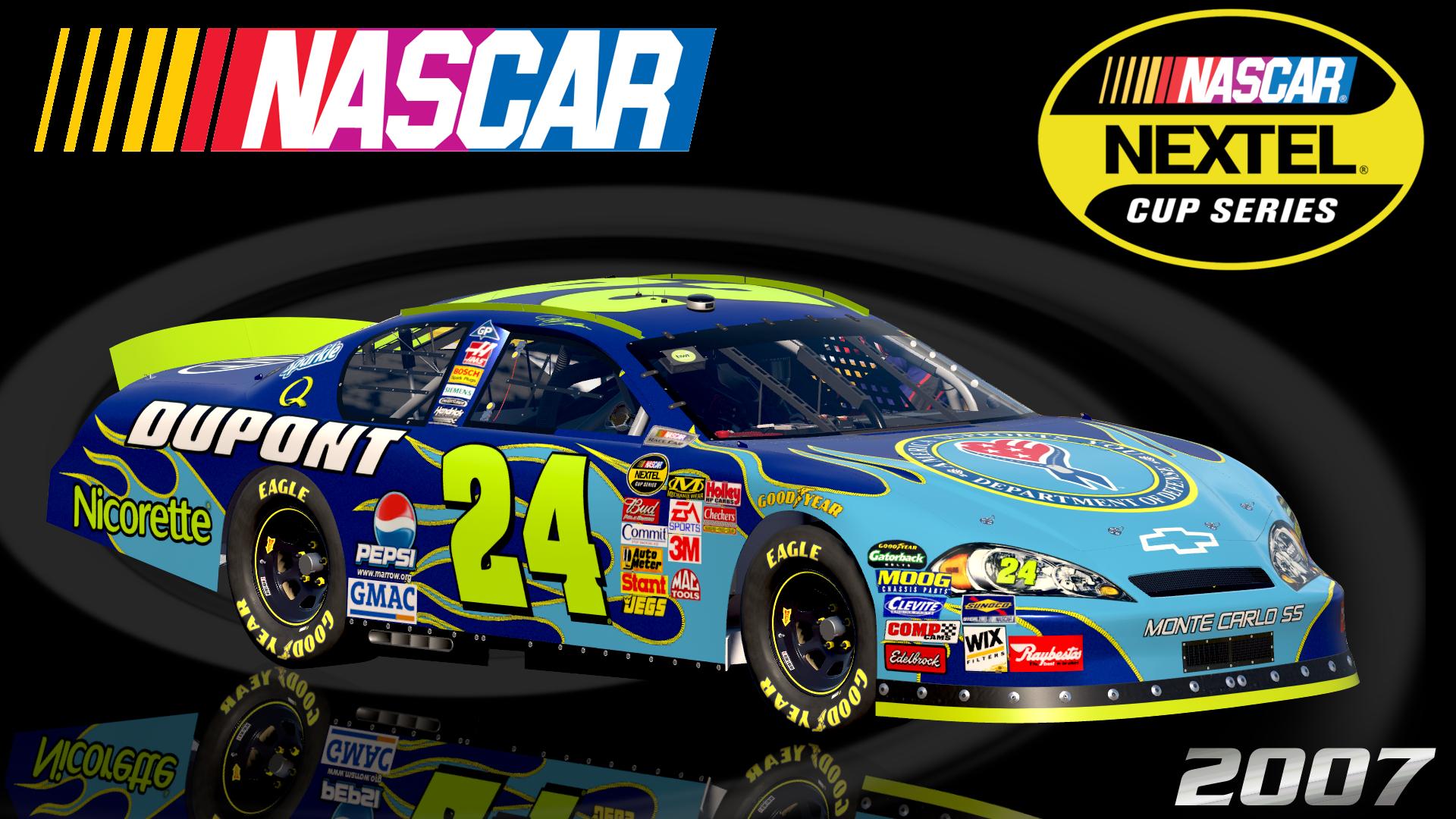 Preview of #24 Jeff Gordon 2007 Department of Defense DuPont Chevrolet Monte Carlo SS Sim Stamped Number by Christian Budd