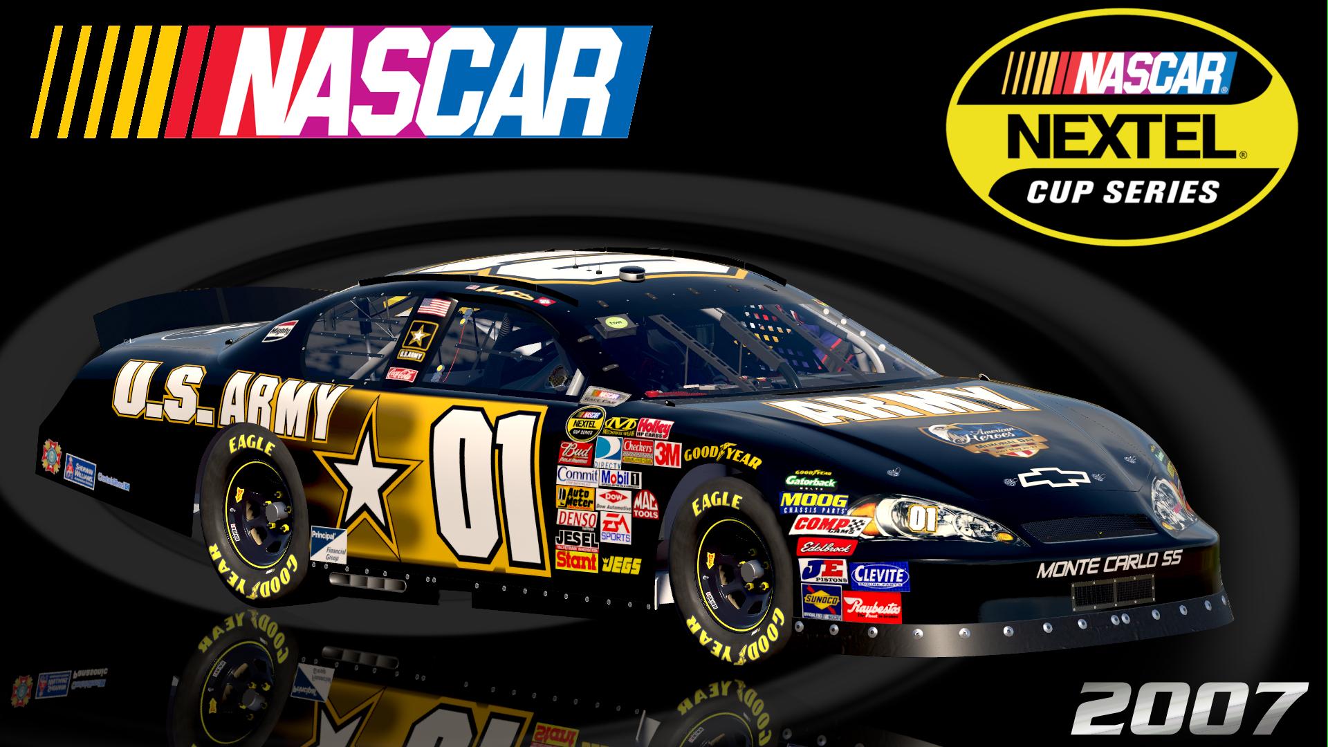 Preview of #01 Mark Martin 2007 US Army American Heroes Chevrolet Monte Carlo SS Sim Stamped Number by Christian Budd