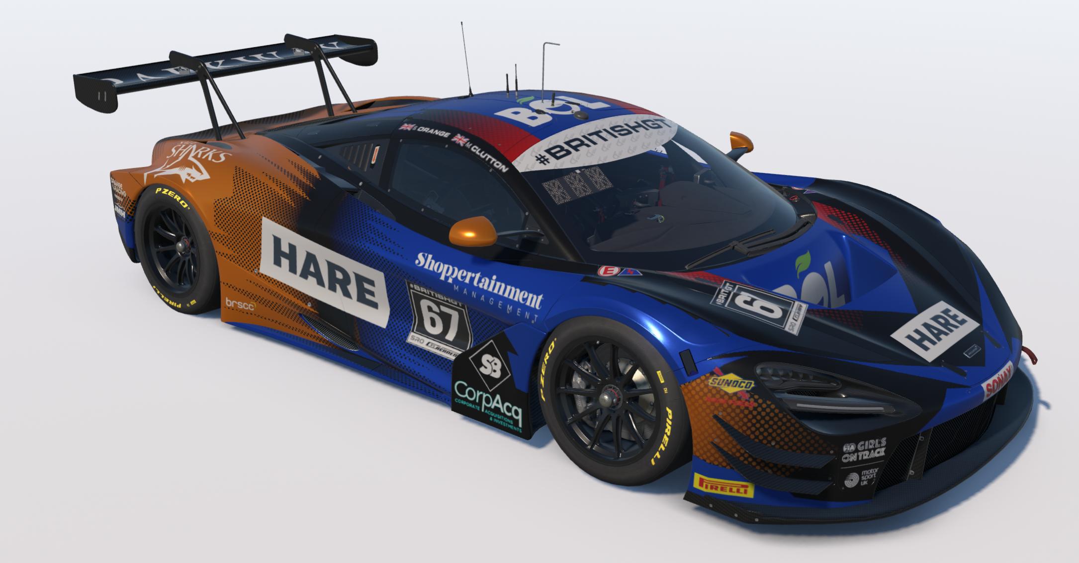 Preview of Orange Racing Car #67 2026 British GT - Simon Orange and Marcus Clutton by Keith Archer