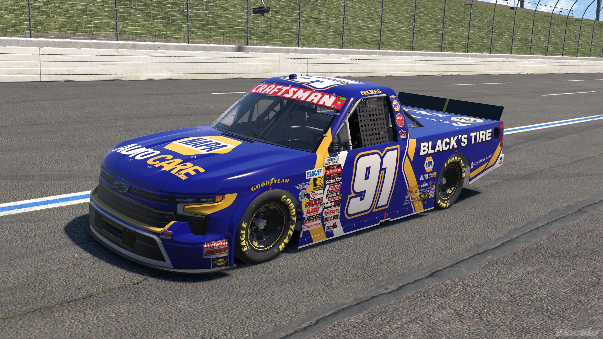 Preview of Christian Eckes 2026 NAPA AutoCare/Blacks Tire Scheme (Sim Stamped) by Demarion Robinson