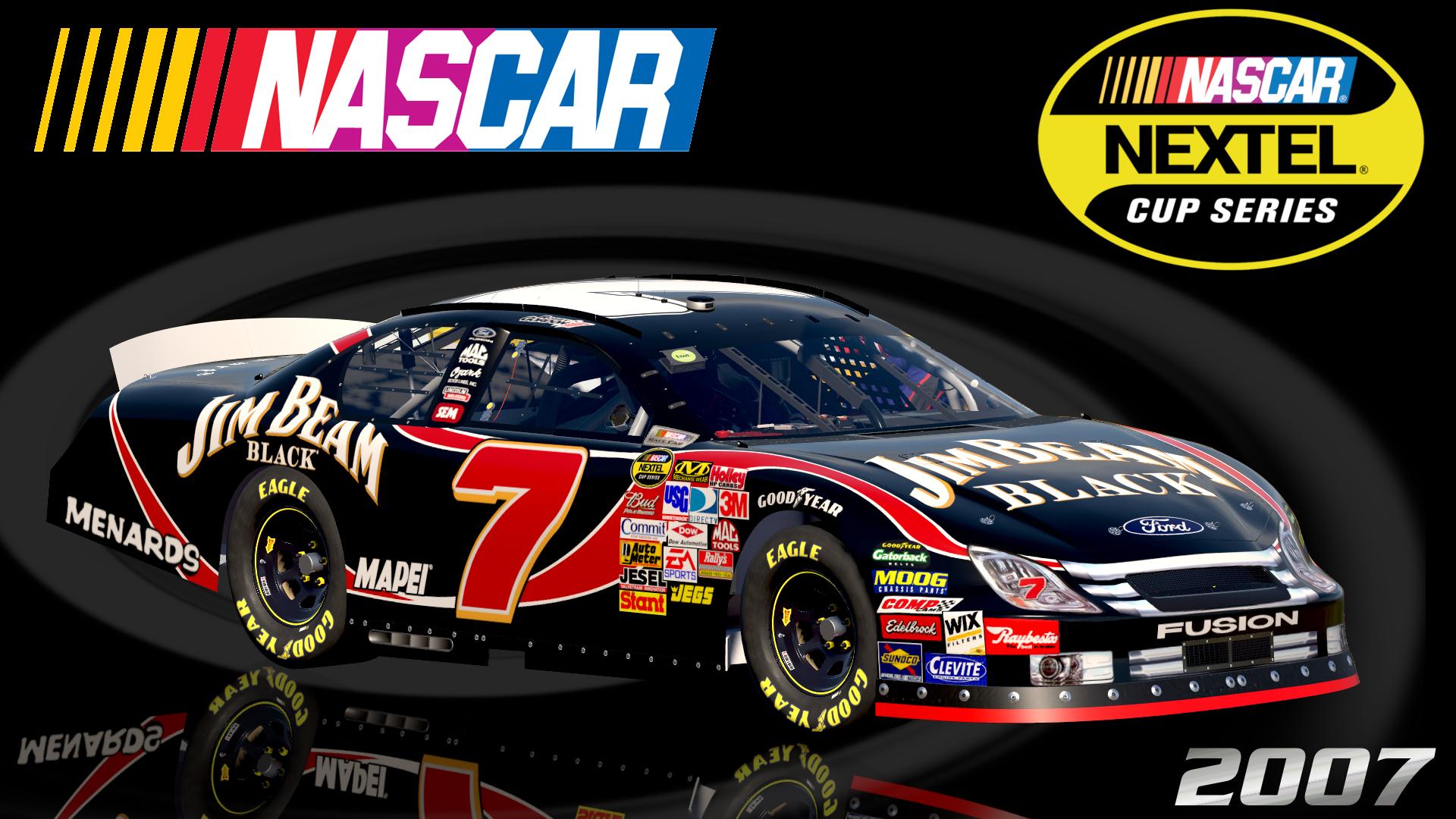 Preview of #7 Robby Gordon 2007 Jim Beam Black Ford Fusion Sim Stamped Number by Christian Budd