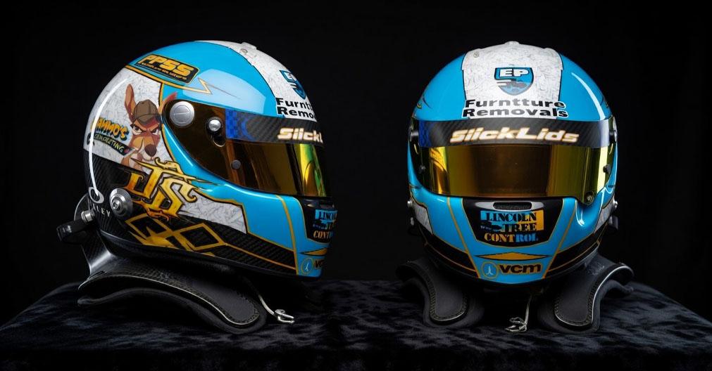 Preview of Jake Solly’s striking custom helmet by Alan Purser