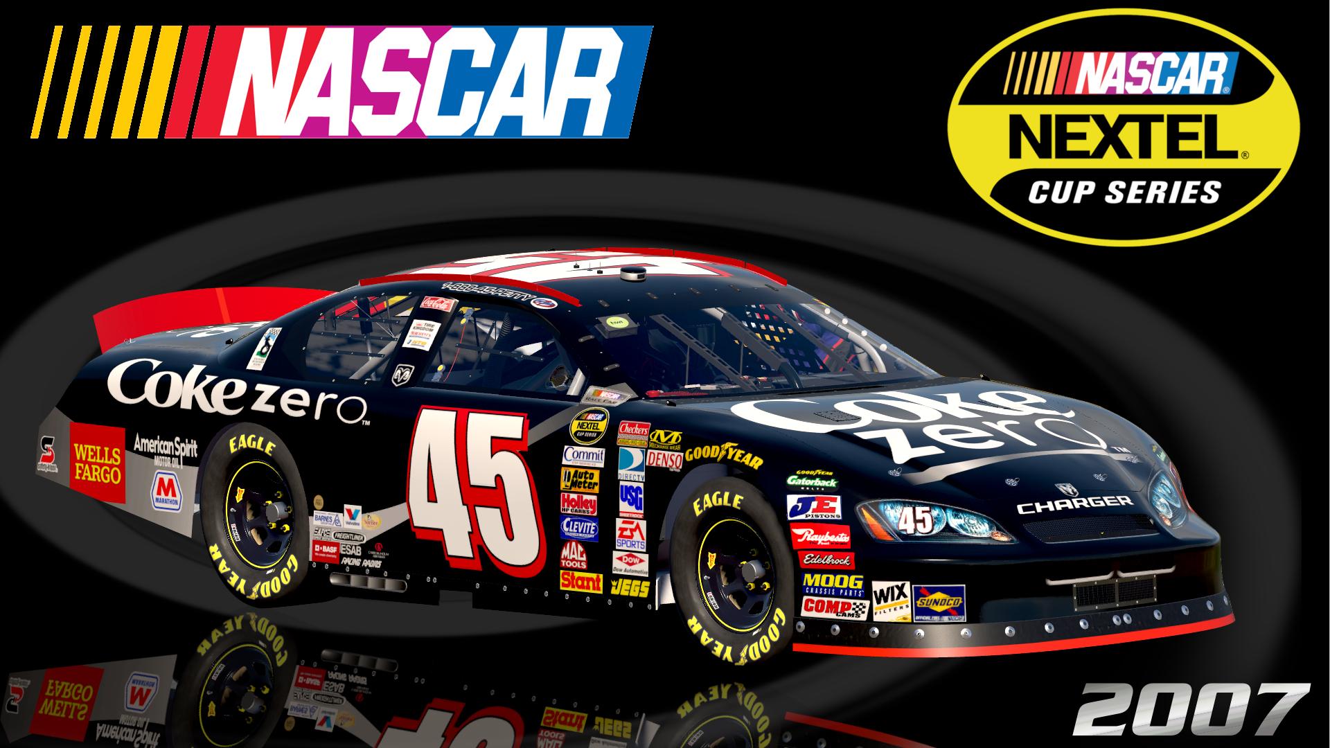 Preview of #45 Kyle Petty 2007 Coke Zero Dodge Charger by Christian Budd