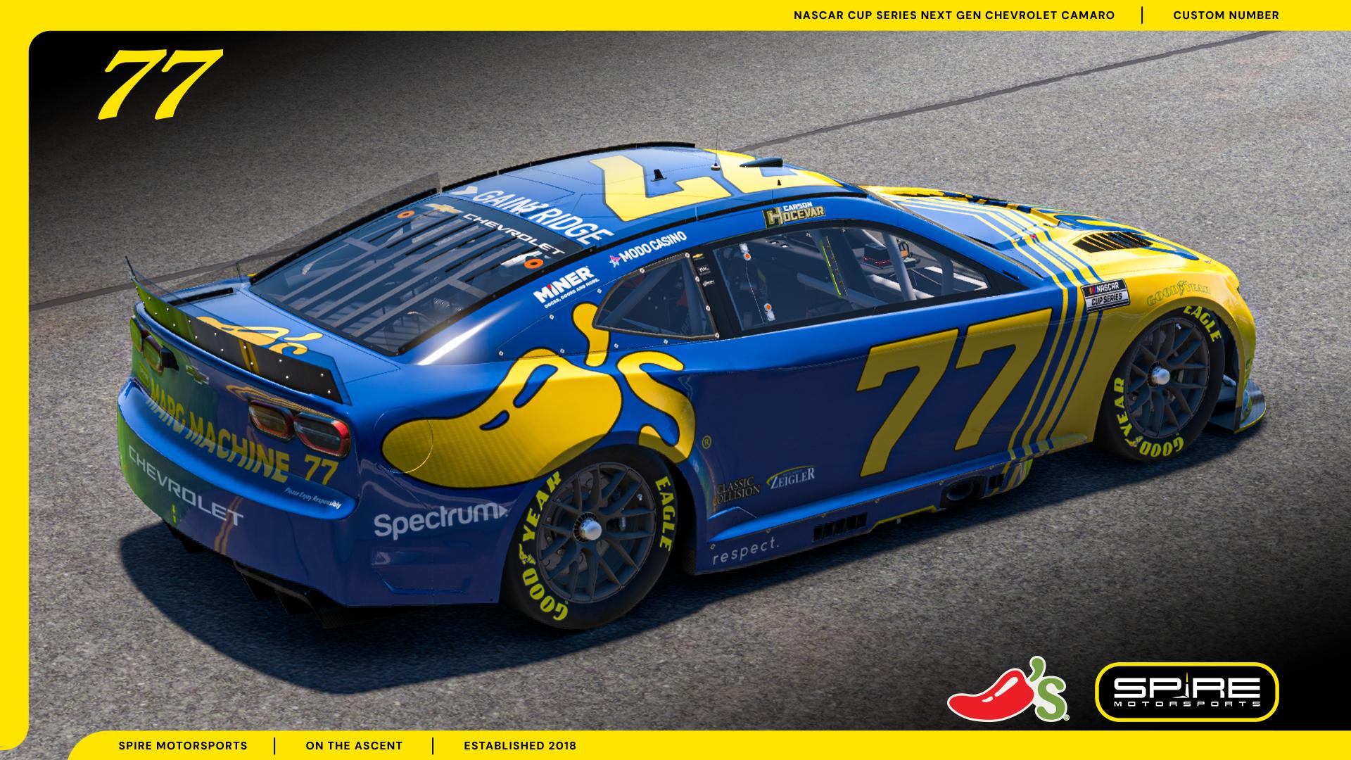Preview of 2026 #77 Carson Hocevar Chilis Marg Machine by Spire Motorsports