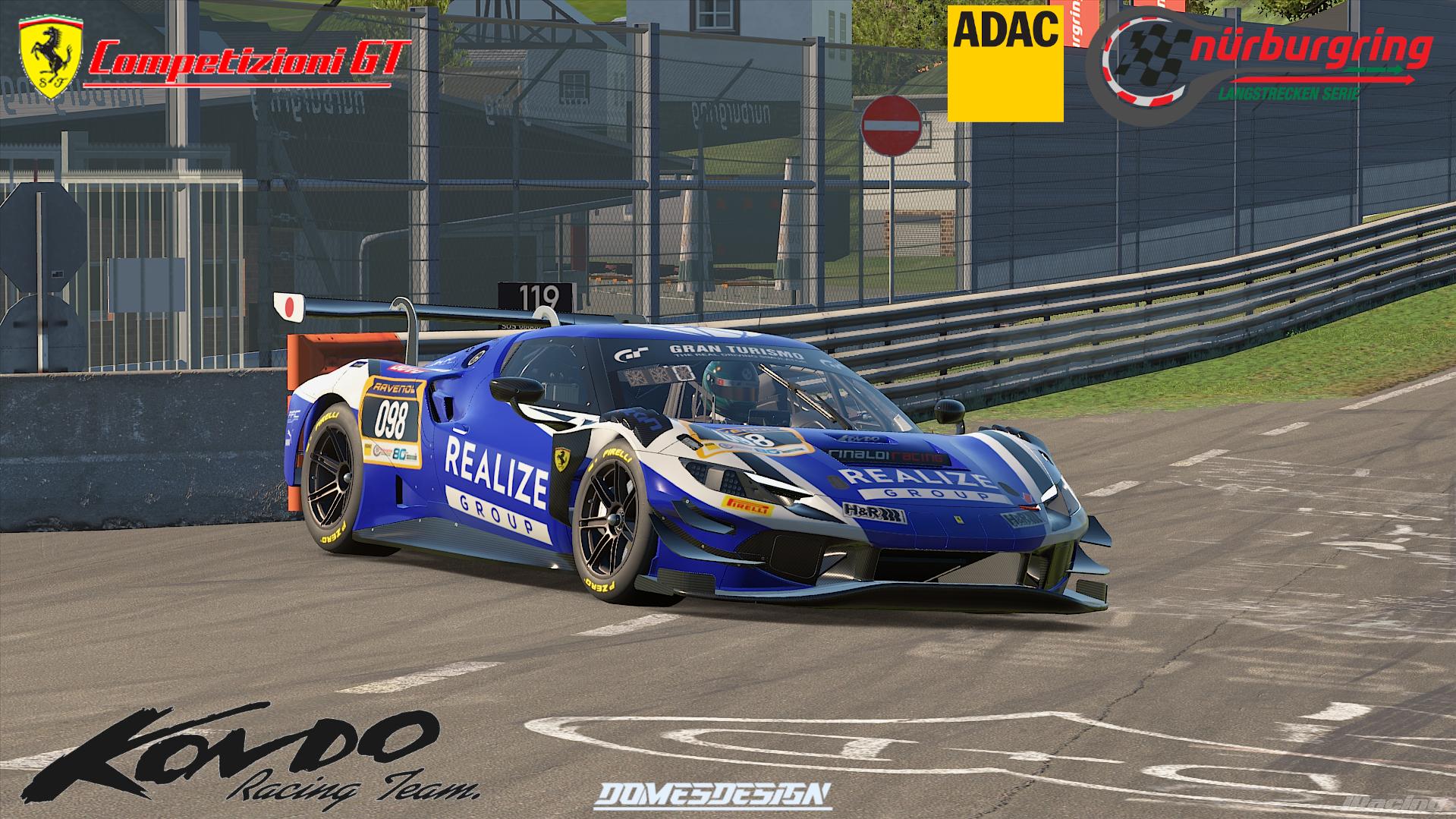 Preview of REALIZE Kondo Racing with Rinaldi Ferrari 296 GT3 NLS 2026 by Dominic Strelow