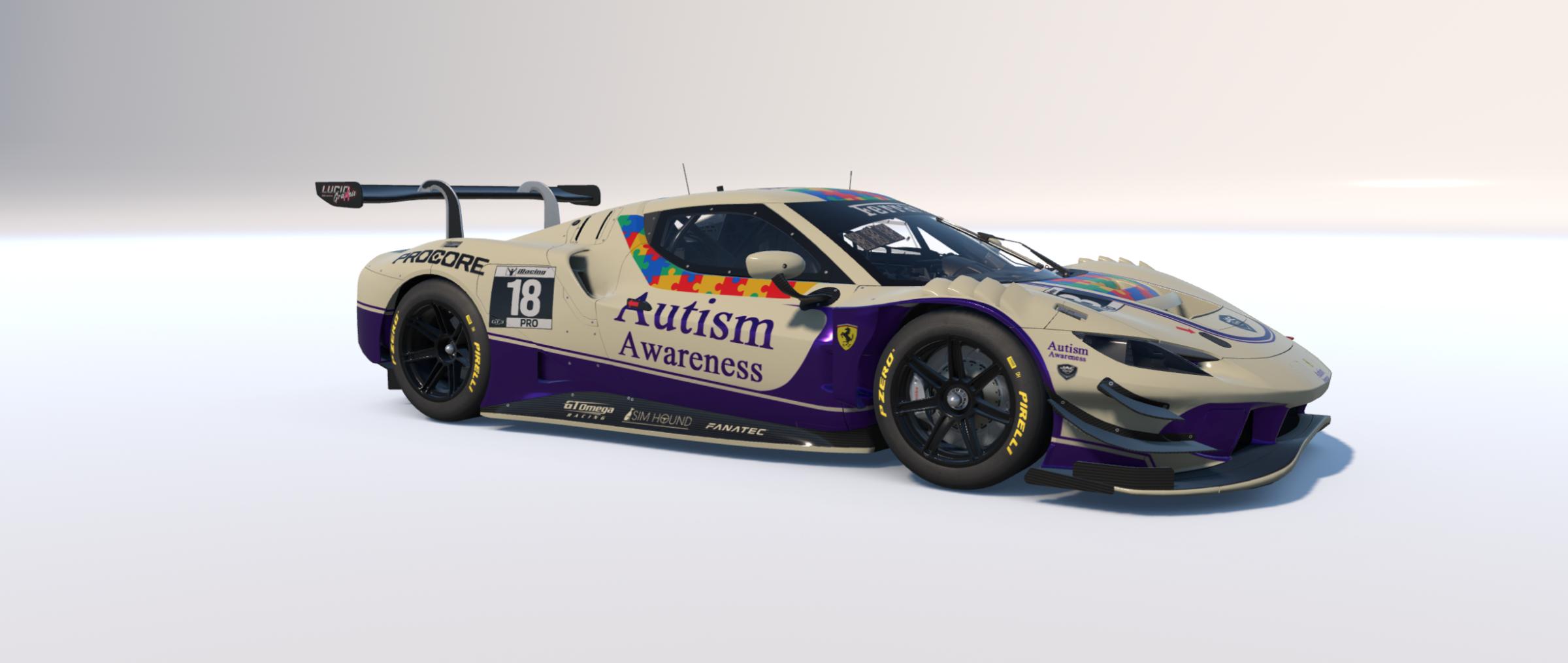 Preview of Smith Autism Awareness Ferrari 296 GT3 by Jacob Freeman