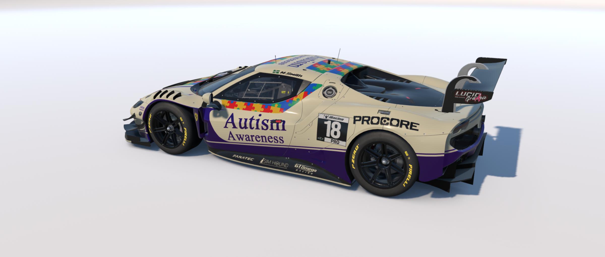 Preview of Smith Autism Awareness Ferrari 296 GT3 by Jacob Freeman