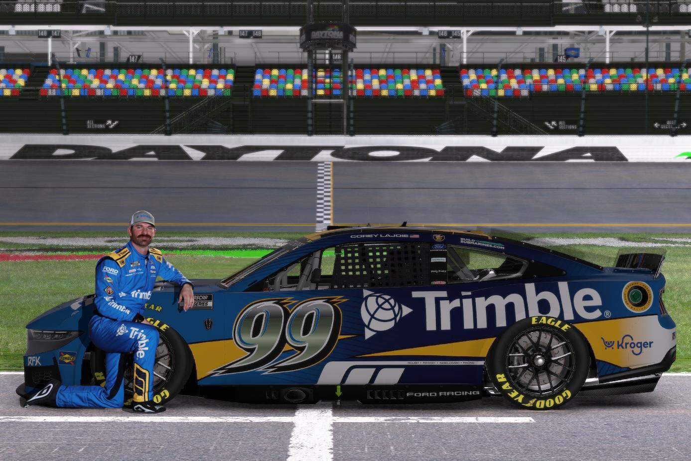 Preview of Corey Lajoie 2026 Daytona 500 Trimble - Greg Biffle Tribute by Luke Breitschopf