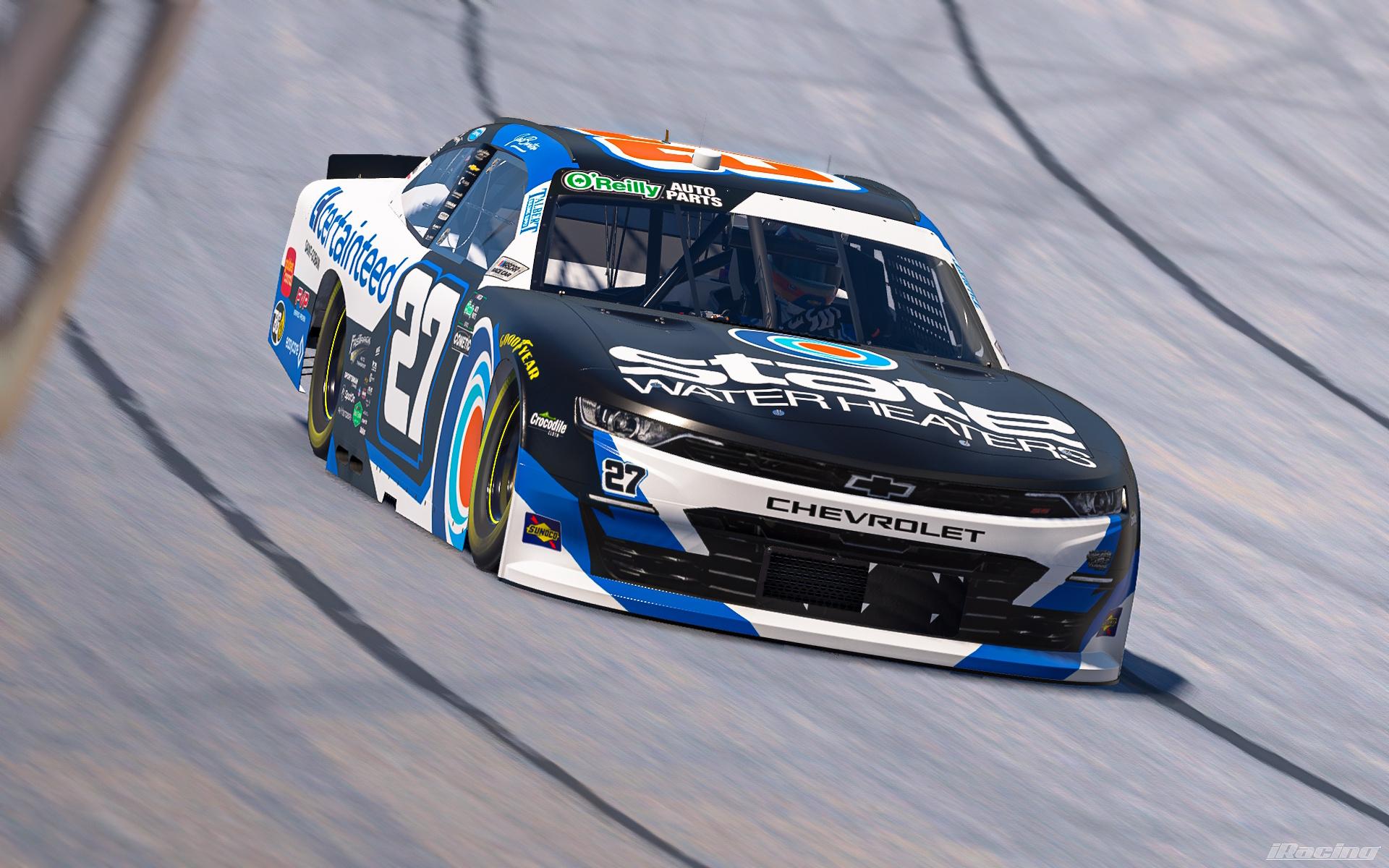 Preview of 2026 Jeb Burton State Water Heaters / Certainteed #27 Chevrolet | No Numbers by Owen Chybinski