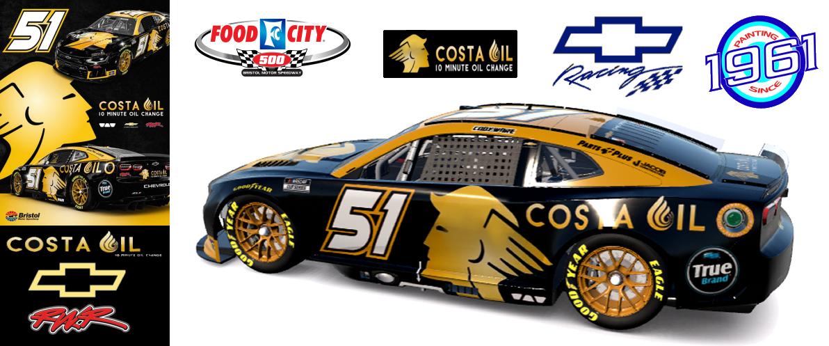 Preview of 2026 RWR # 51 Cody Ware / Costa Oil Chevrolet Camaro ZL1 at Bristol. by Micael Hagstrom