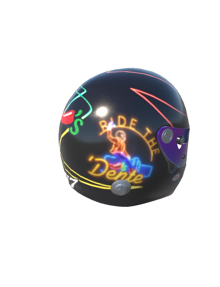 Preview of Carson Hocevars #77 Chilis "Ride the Dente" Helmet 2026 by Tyler James Lynch