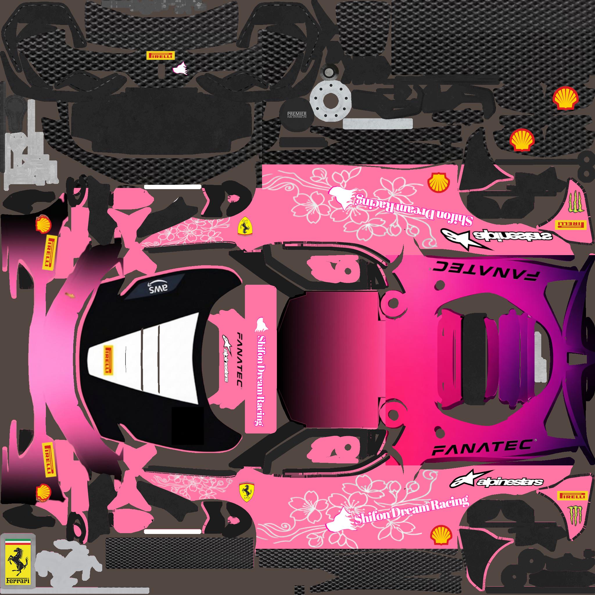 Preview of Ferrari 296 Challenge cherry blossoms SDR ver. by Yuya Mawatari