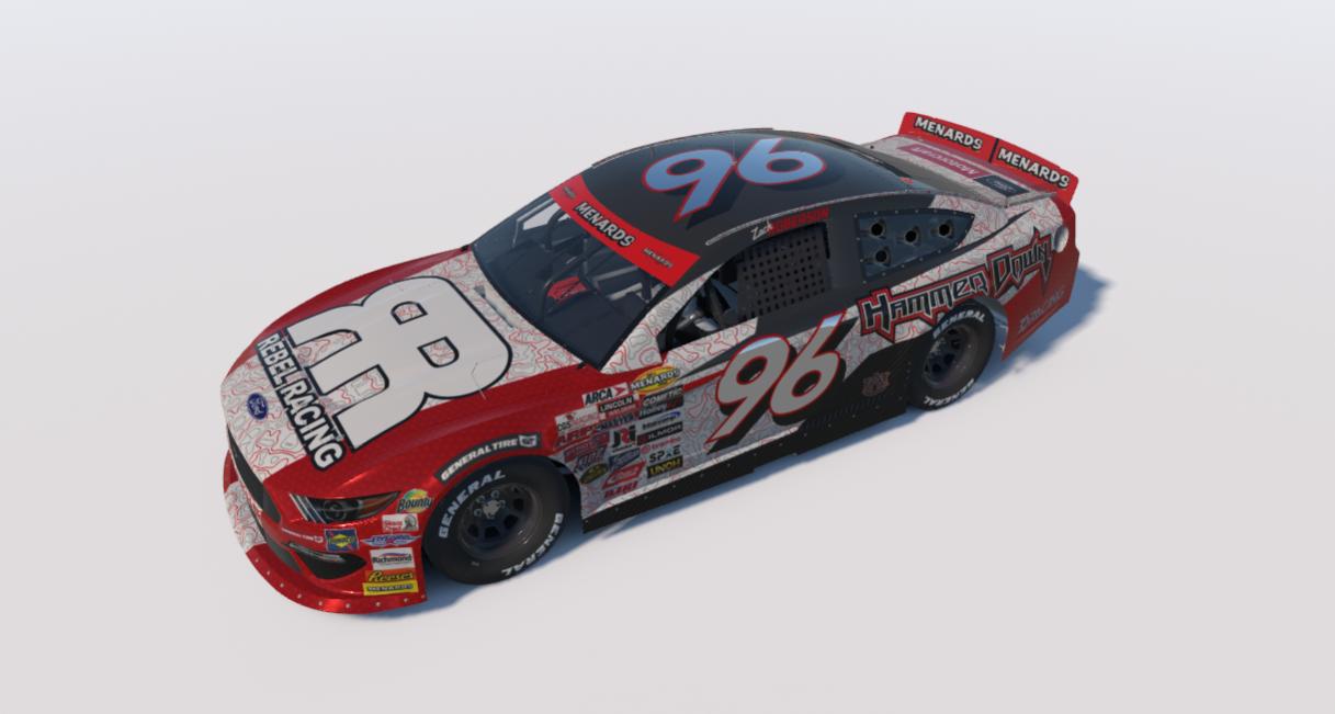 Zach Roberson #96 Rebel Racing ARCA Ford Mustang - Red Edition by ...