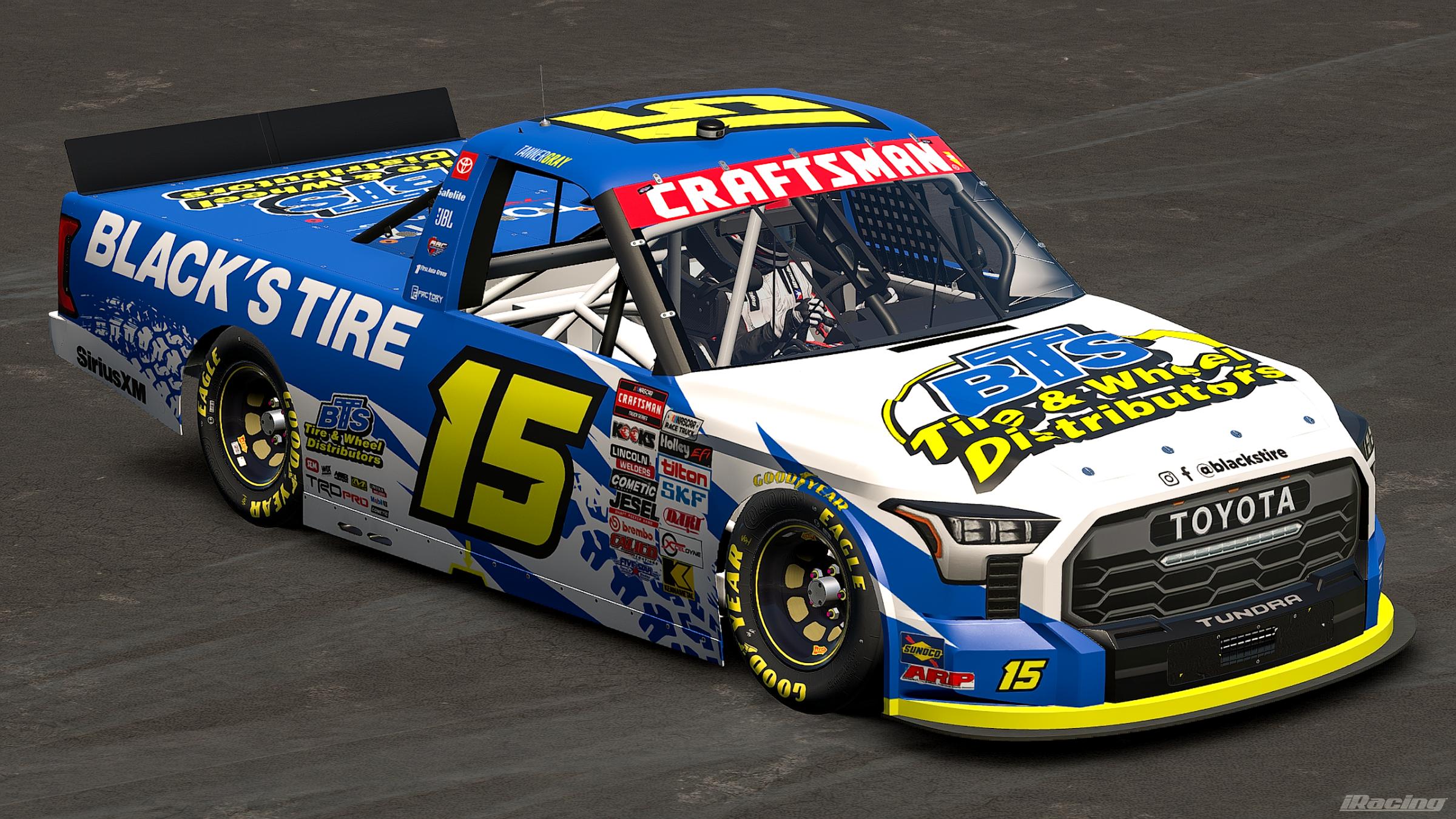 Preview of 2026 Tanner Gray #15 Blacks Tire Toyota Tundra (No Number) by Jonathan Palmieri