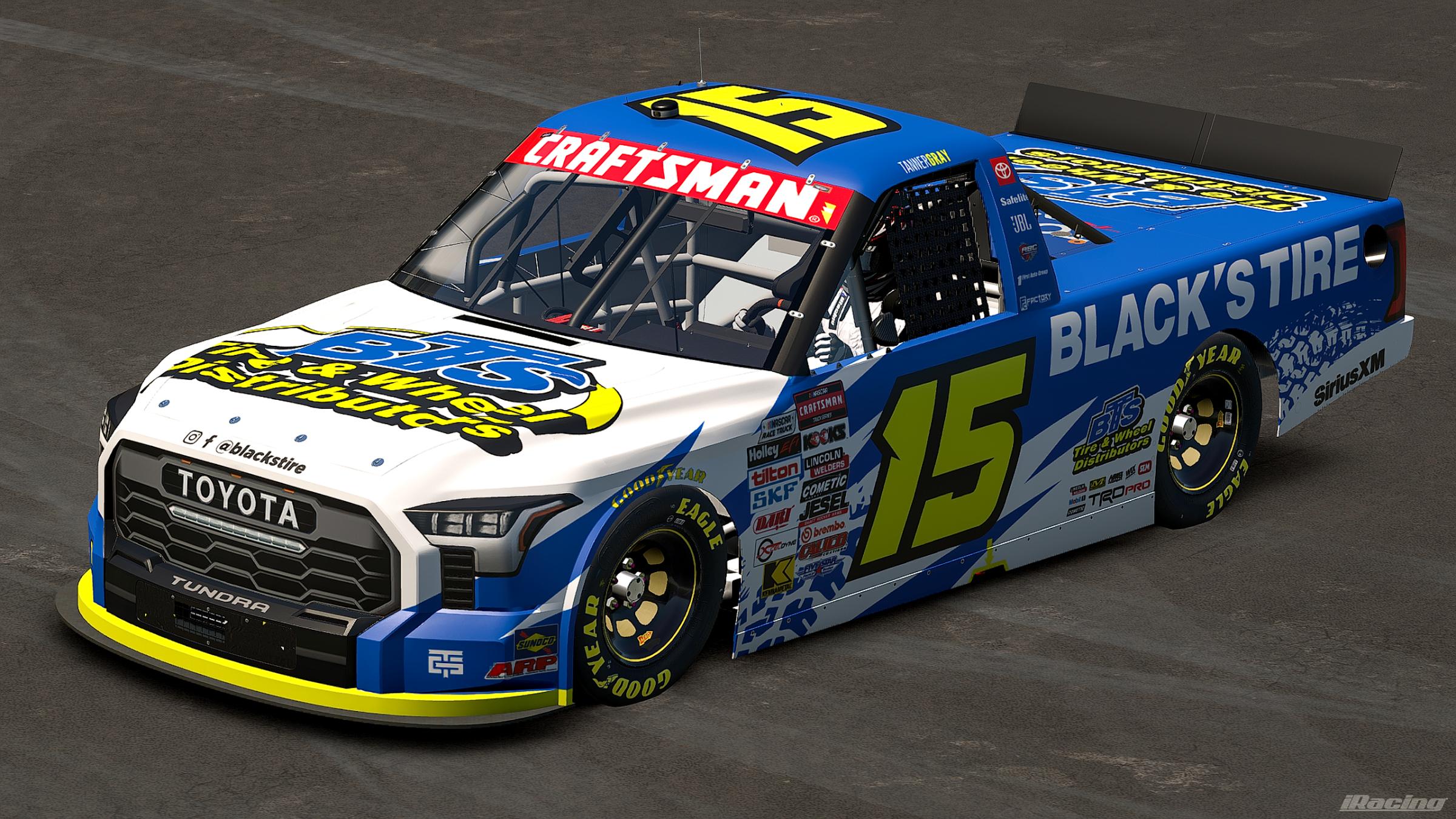 Preview of 2026 Tanner Gray #15 Blacks Tire Toyota Tundra (No Number) by Jonathan Palmieri
