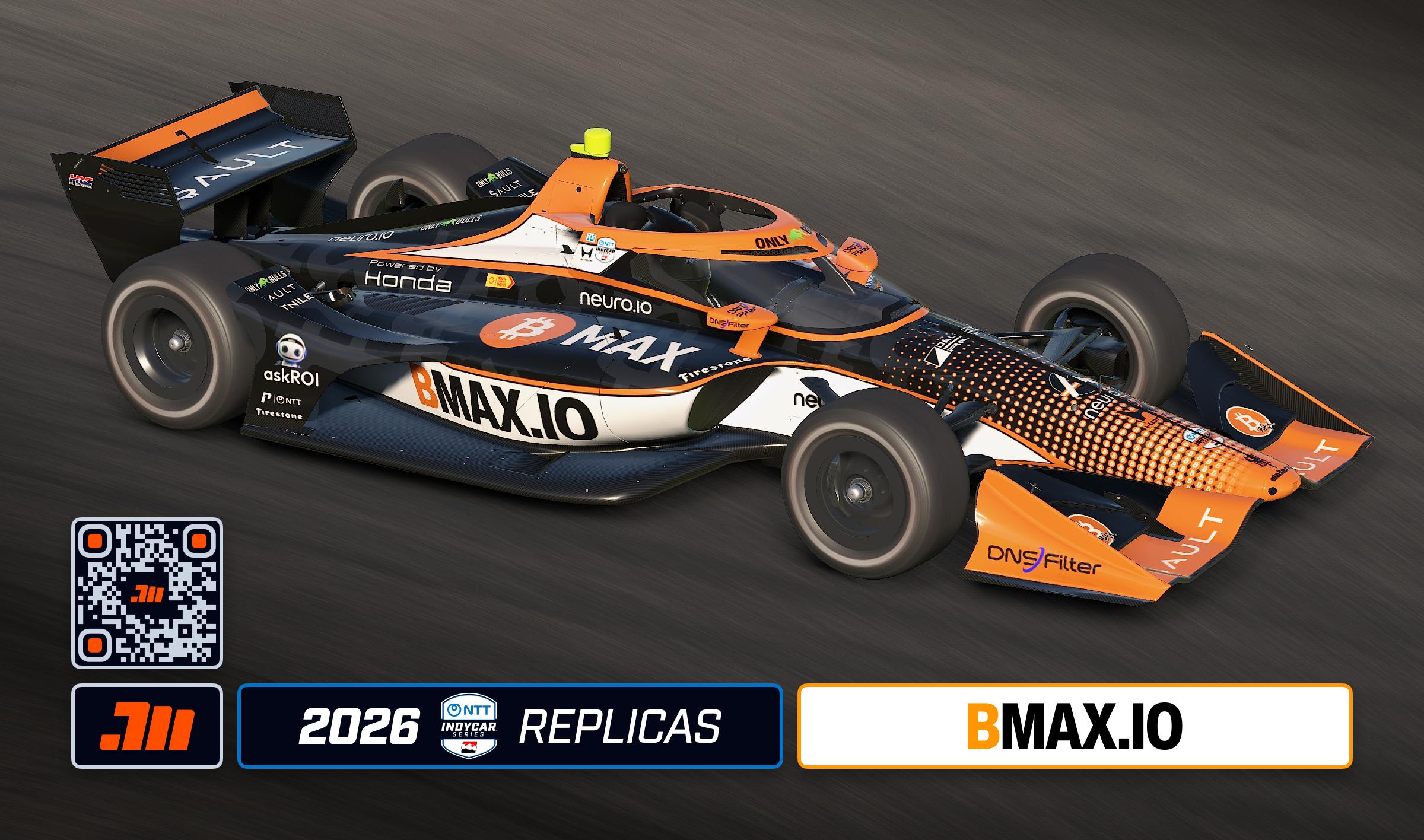 Preview of 2026 Romain Grosjean Bitcoin Max IndyCar by Jeff McKeand