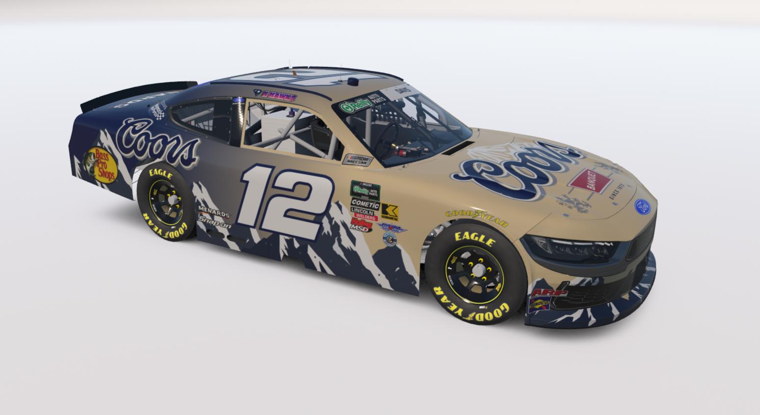 Preview of Coors Banquet #12 OReillys Ford Mustang by Joseph R Davis