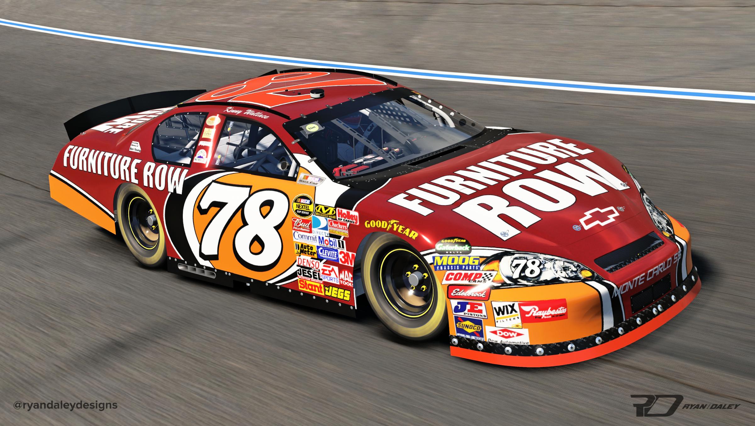 Preview of 2007 #78 Kenny Wallace Furniture Row Variant 4 With Numbers by Ryan Daley