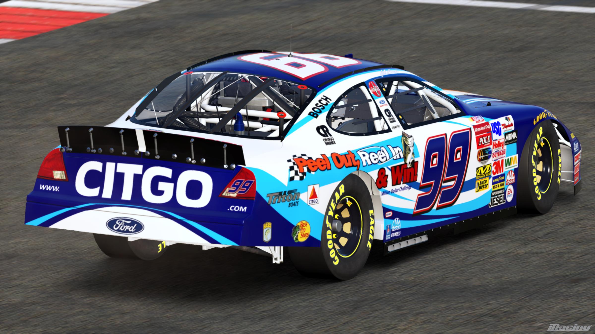 Preview of Jeff Burton 2003 Peel Out, Reel In & Win (Sim #) by Gary P.