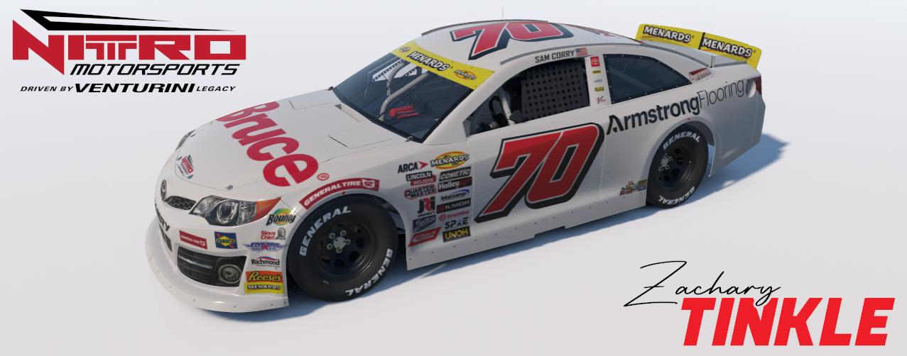 Preview of 2026 Sam Corry #70 Bruce Hardwood / Armstrong Flooring / Nitro Motorsports concept by Zachary Tinkle