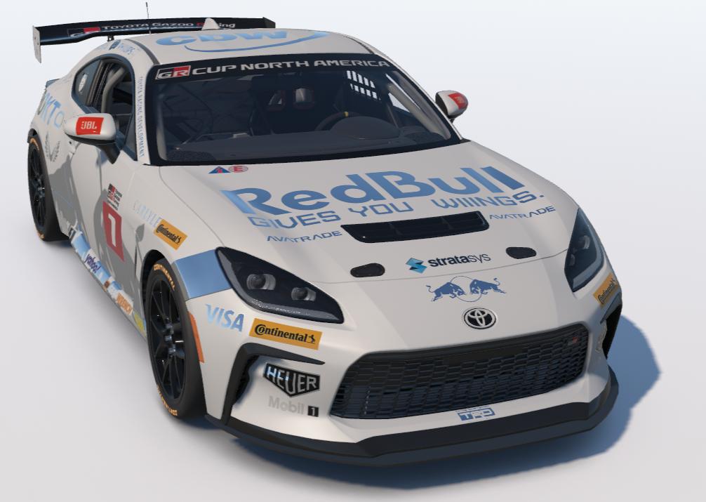 Preview of White Chrome Red Bull Gives You Wings Toyota GR86 by Ronald Lawson2