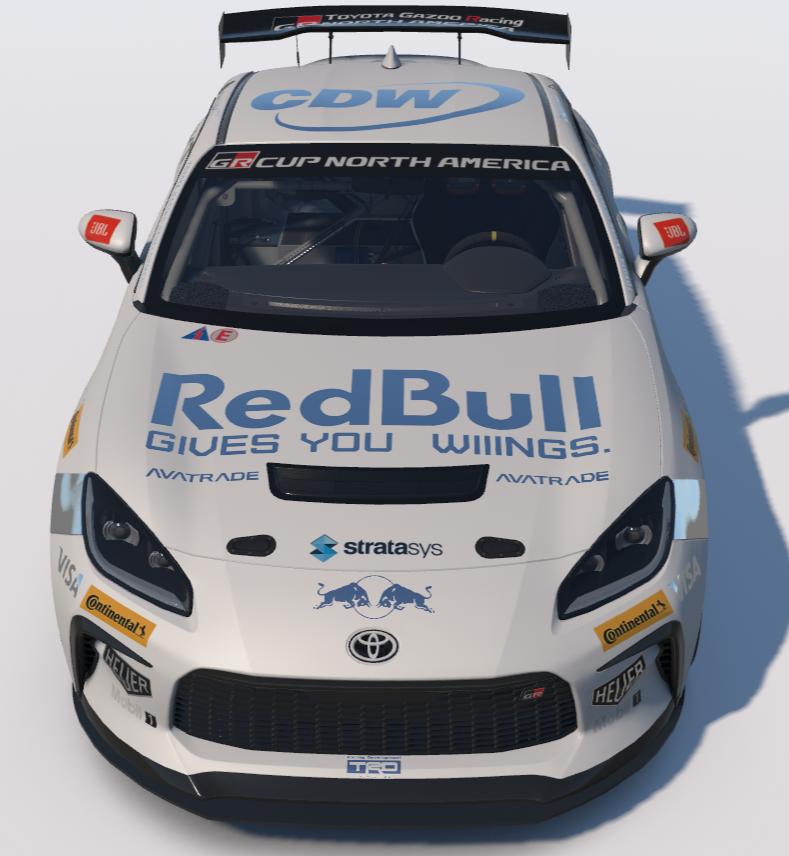 Preview of White Chrome Red Bull Gives You Wings Toyota GR86 by Ronald Lawson2