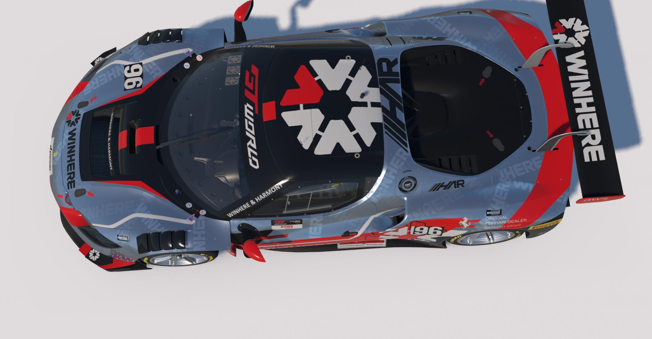 Preview of Winhere Harmony Racing Car #96 2026 Livery for the GTWC Asia by Keith Archer