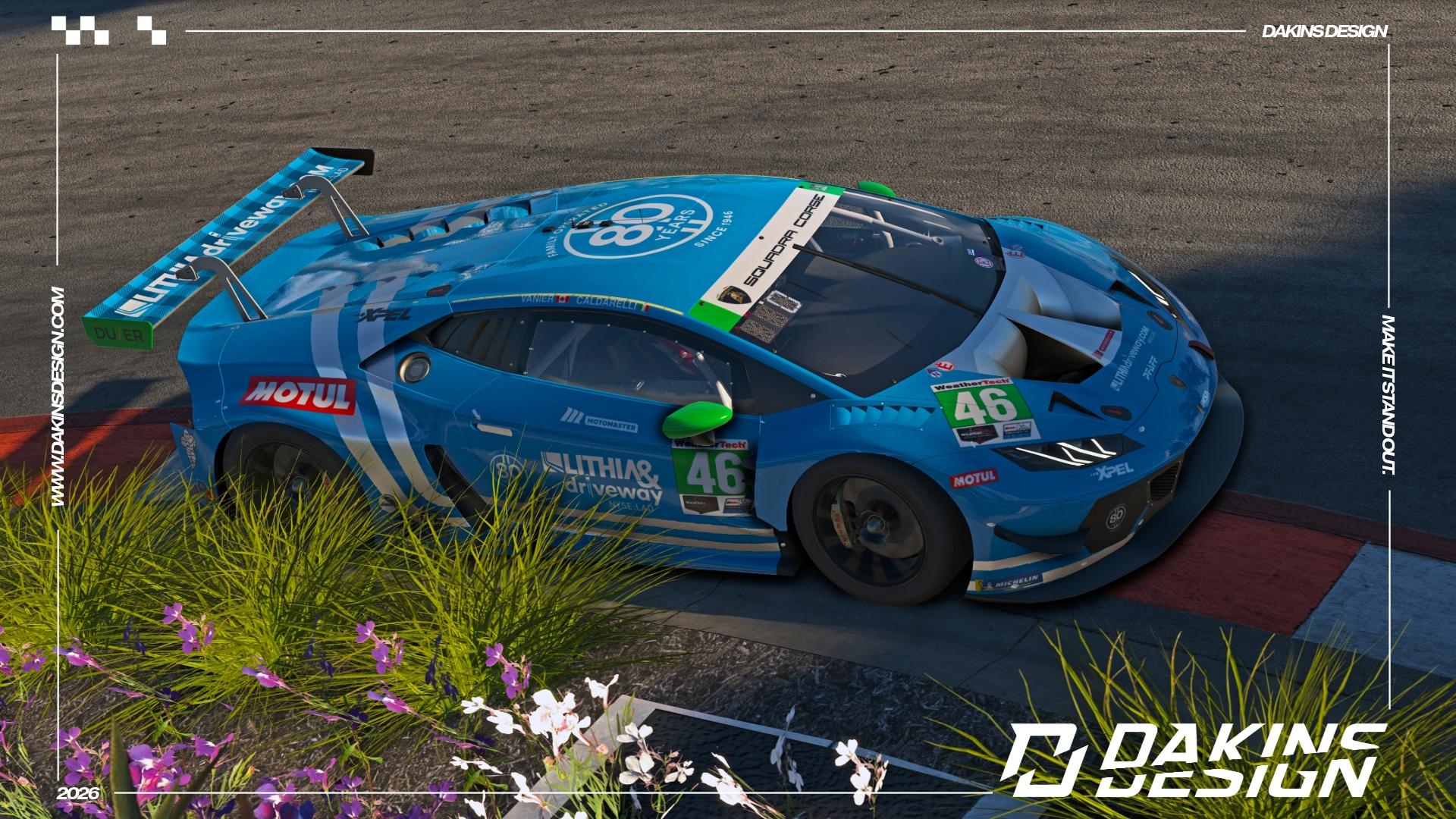 Preview of OFFICIAL Pfaff Motorsports 2026 Lithia Driveway 80th Anniversary Lamborghini Temerario GT3 IMSA GTD by Jason Dakins