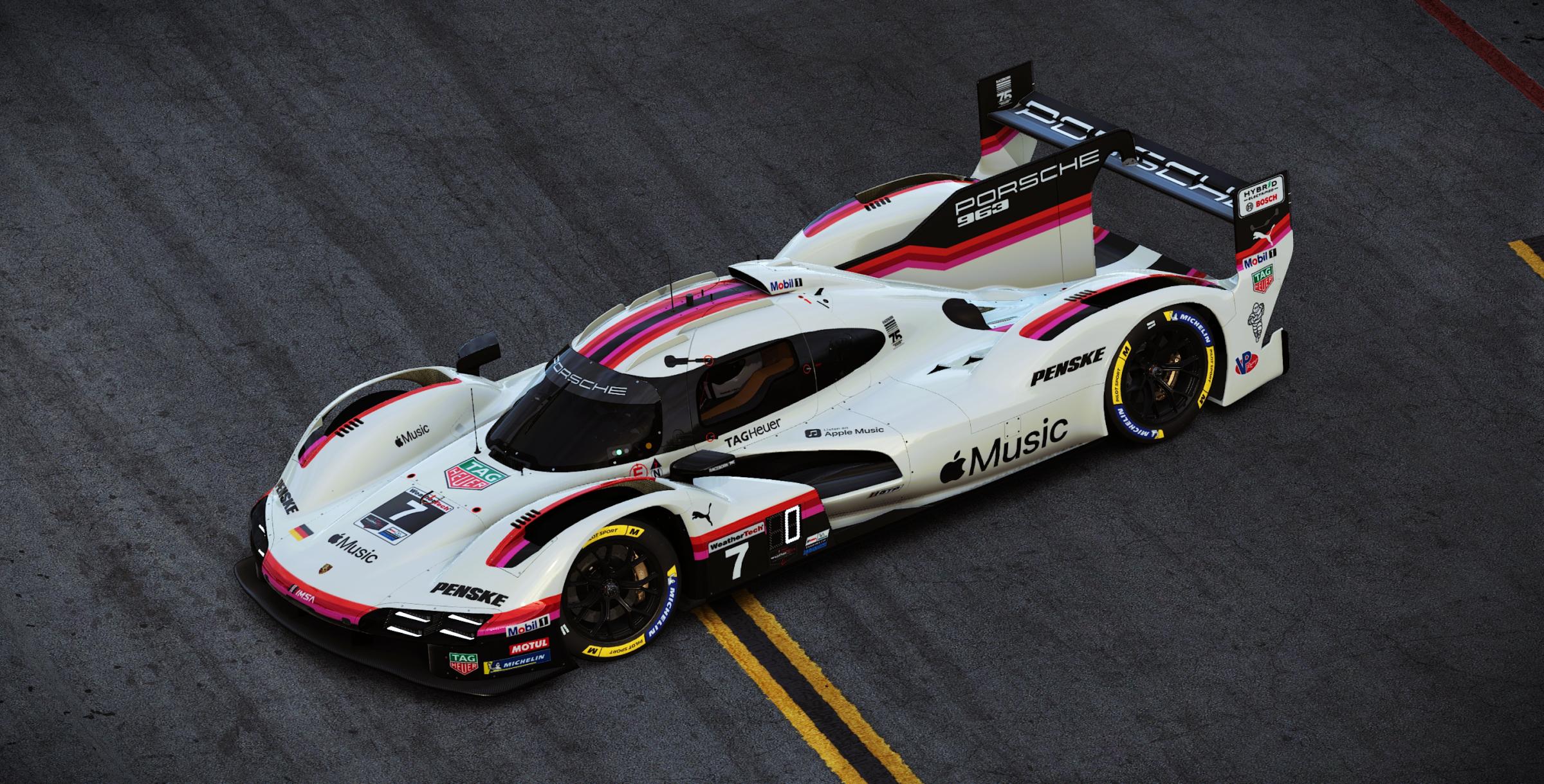 Preview of Porsche Penske Motorsports #7 Porsche 963 GTP 2026 Long Beach IMSA Livery by Samuel J Ball