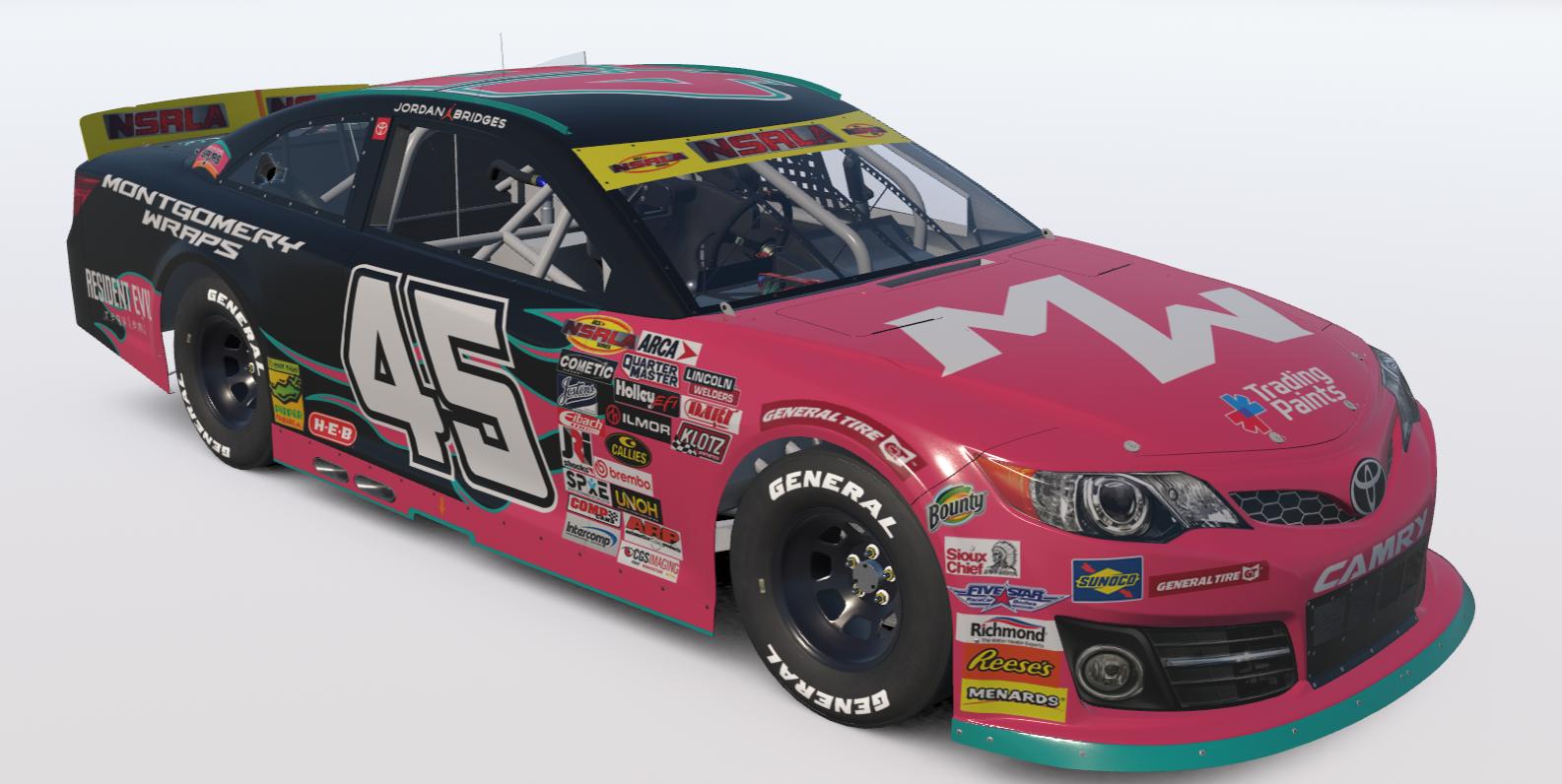 Preview of #45 Jordan Bridges - Montgomery Wraps ARCA Toyota Camry by Mathew Montgomery