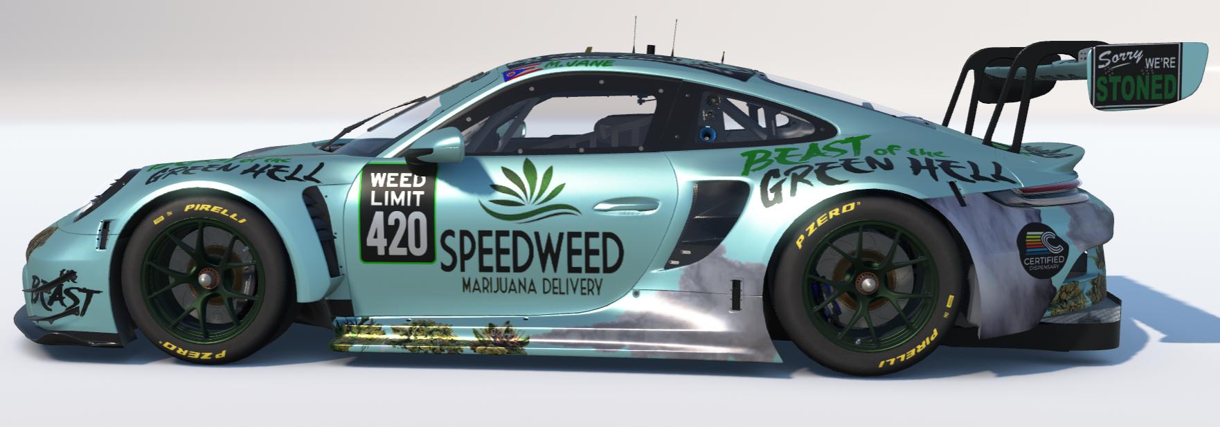 Preview of N24 Team paint Speed Weed Delivery Porsche 992r GT3 by Todd Schwarz