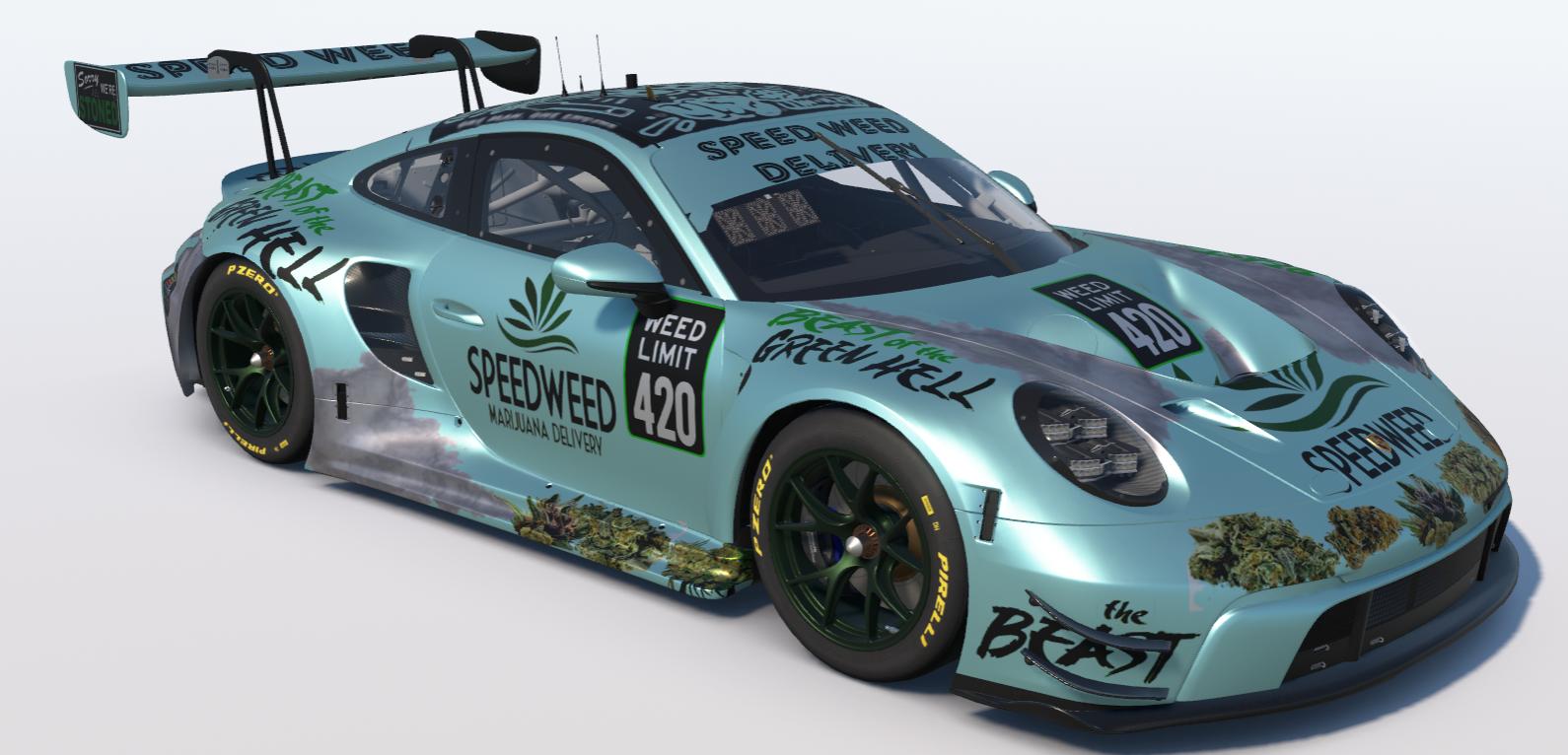 Preview of N24 Team paint Speed Weed Delivery Porsche 992r GT3 by Todd Schwarz